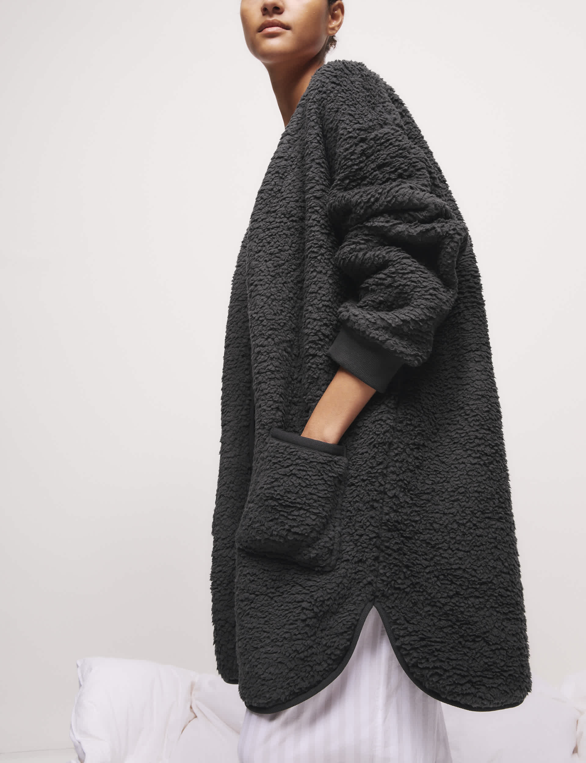 M&S Women's Teddy Fleece Dressing Gown