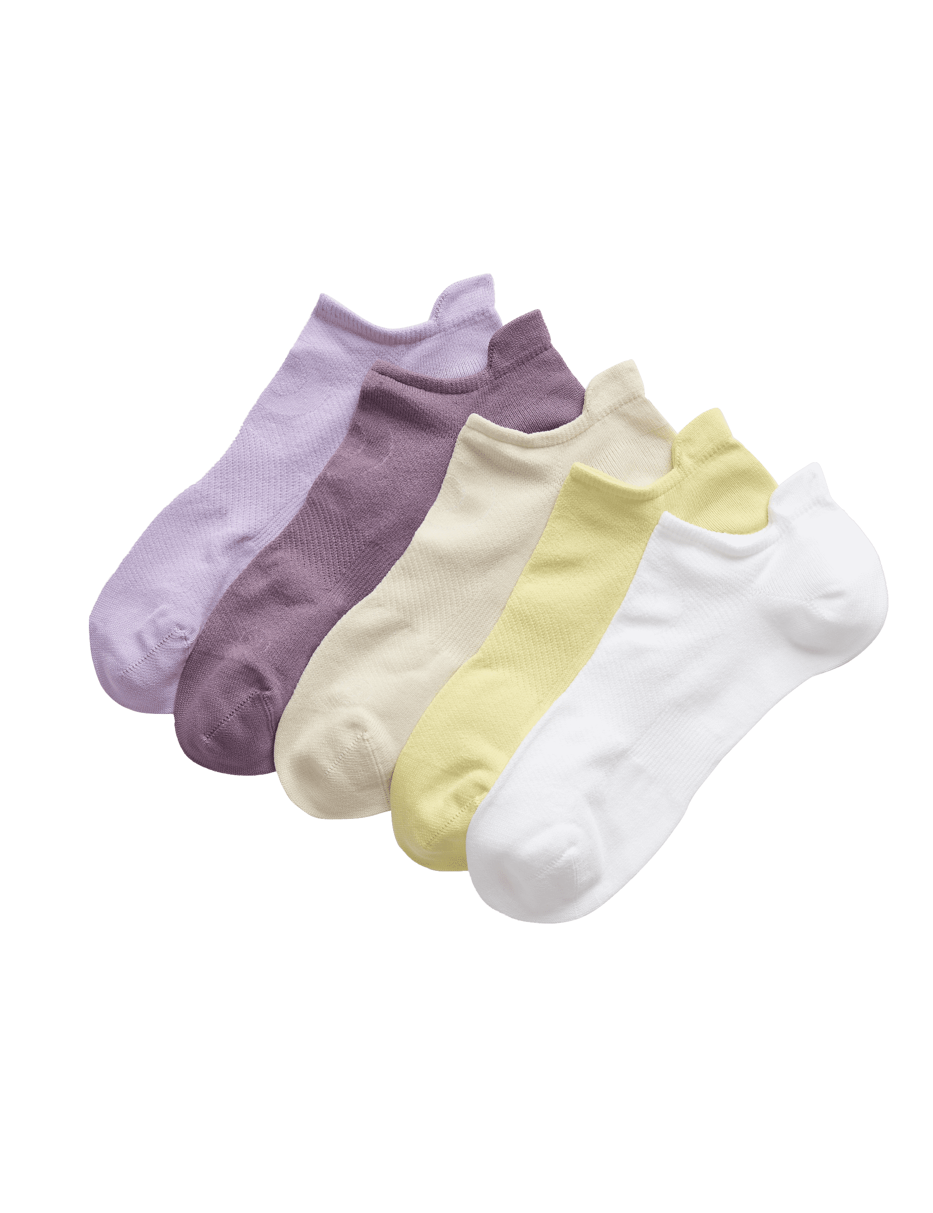 Goodmove Women's 5pk Trainer Liners - 6-8 - Purple Mix, Pink Mix,Purple Mix