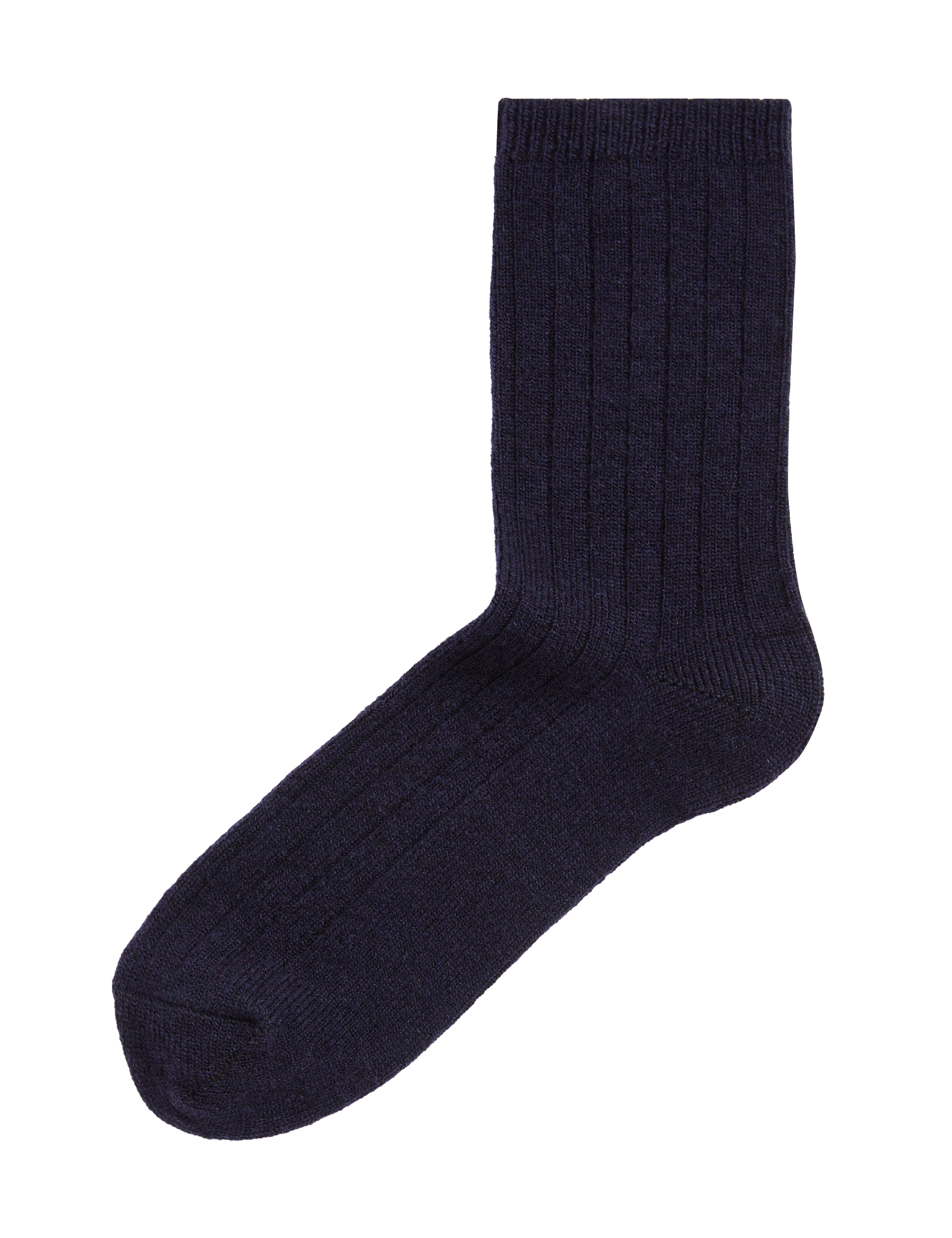 Autograph Women's Cashmere Blend Ribbed Ankle High Socks - 6-8 - Navy, Cream,Navy,Dark Red,Charcoal