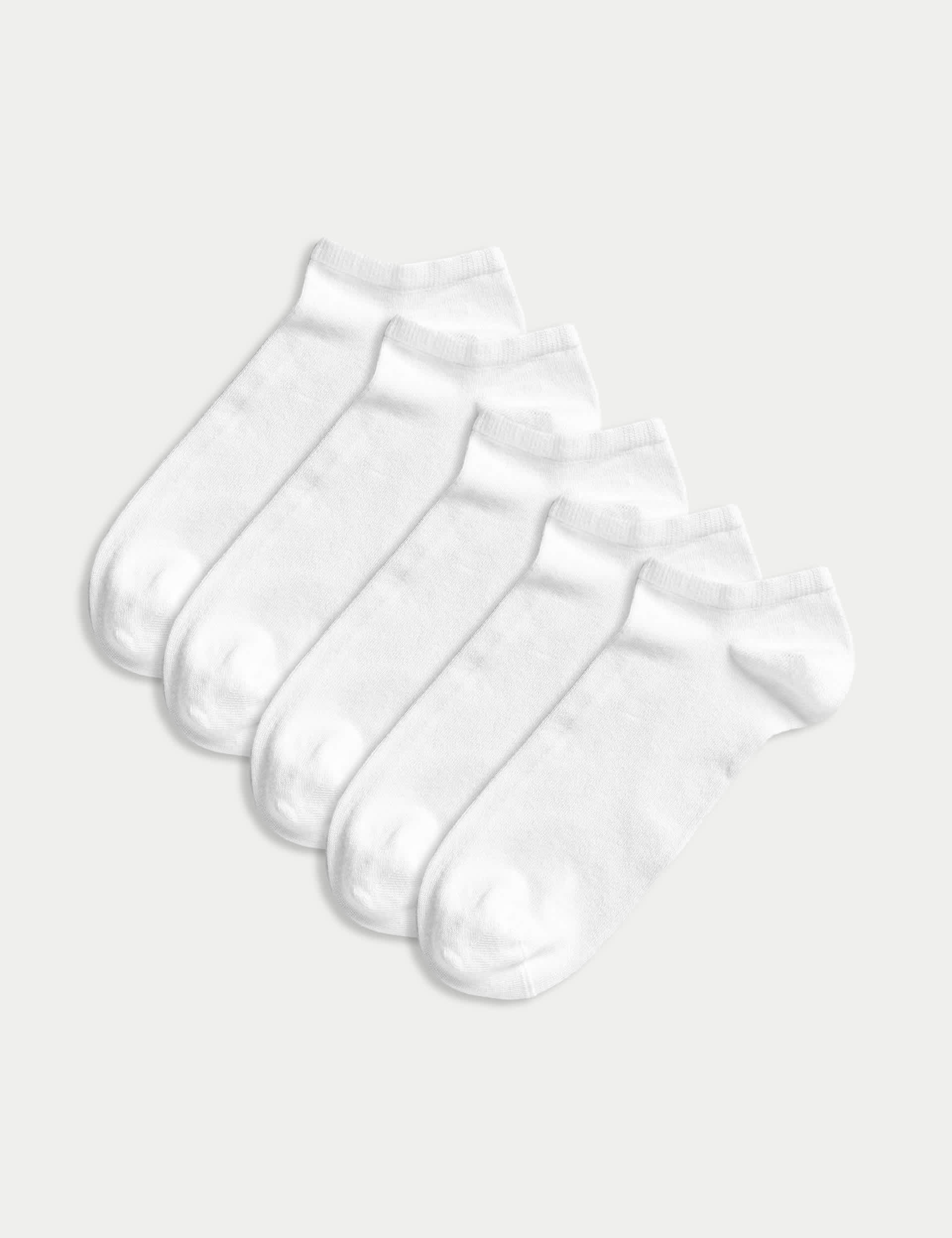 M&S Women's 5pk Sumptuously Soft  Trainer Liners 