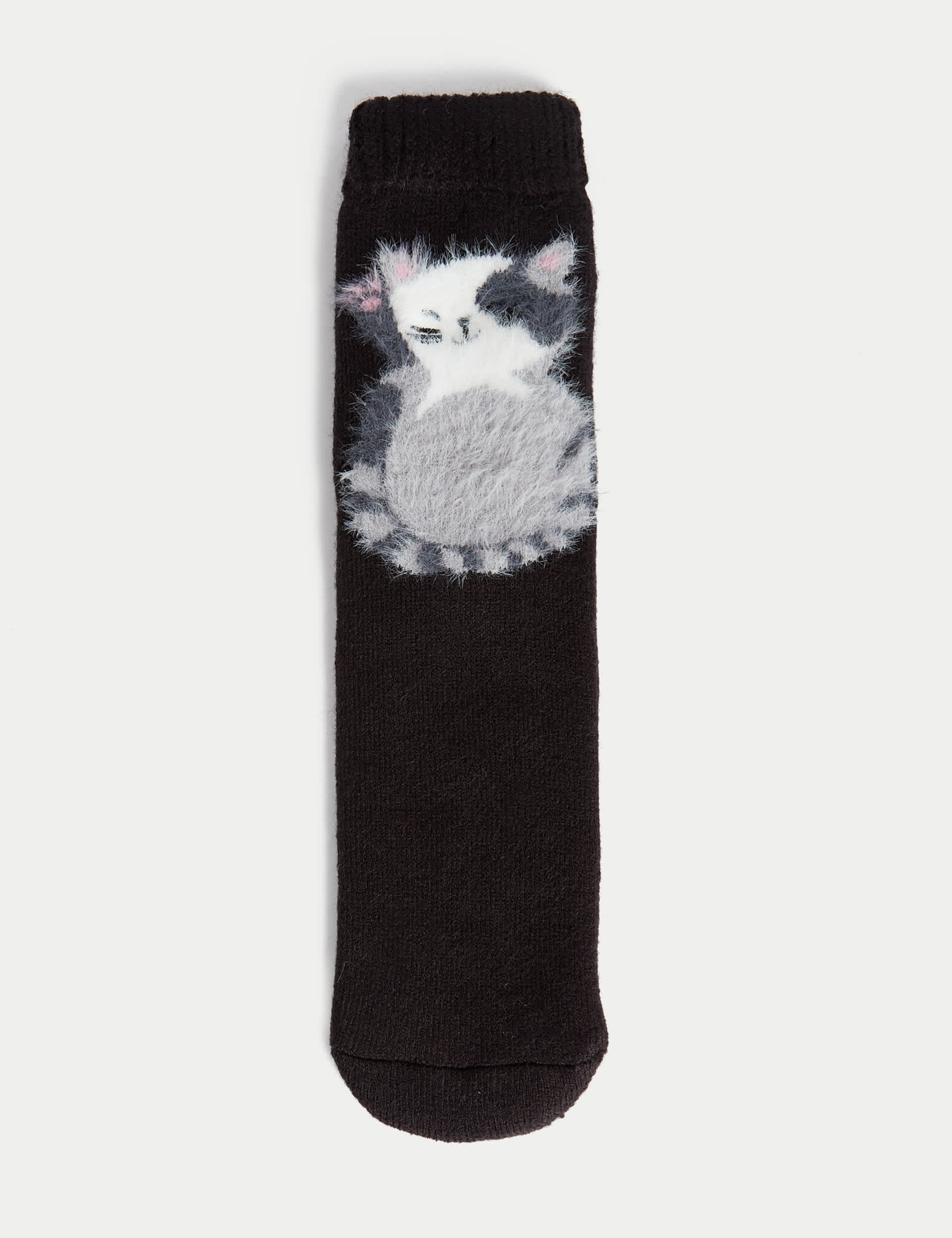 M&S Women's Cat Slipper Socks - 6-8 - Black Mix, Black Mix