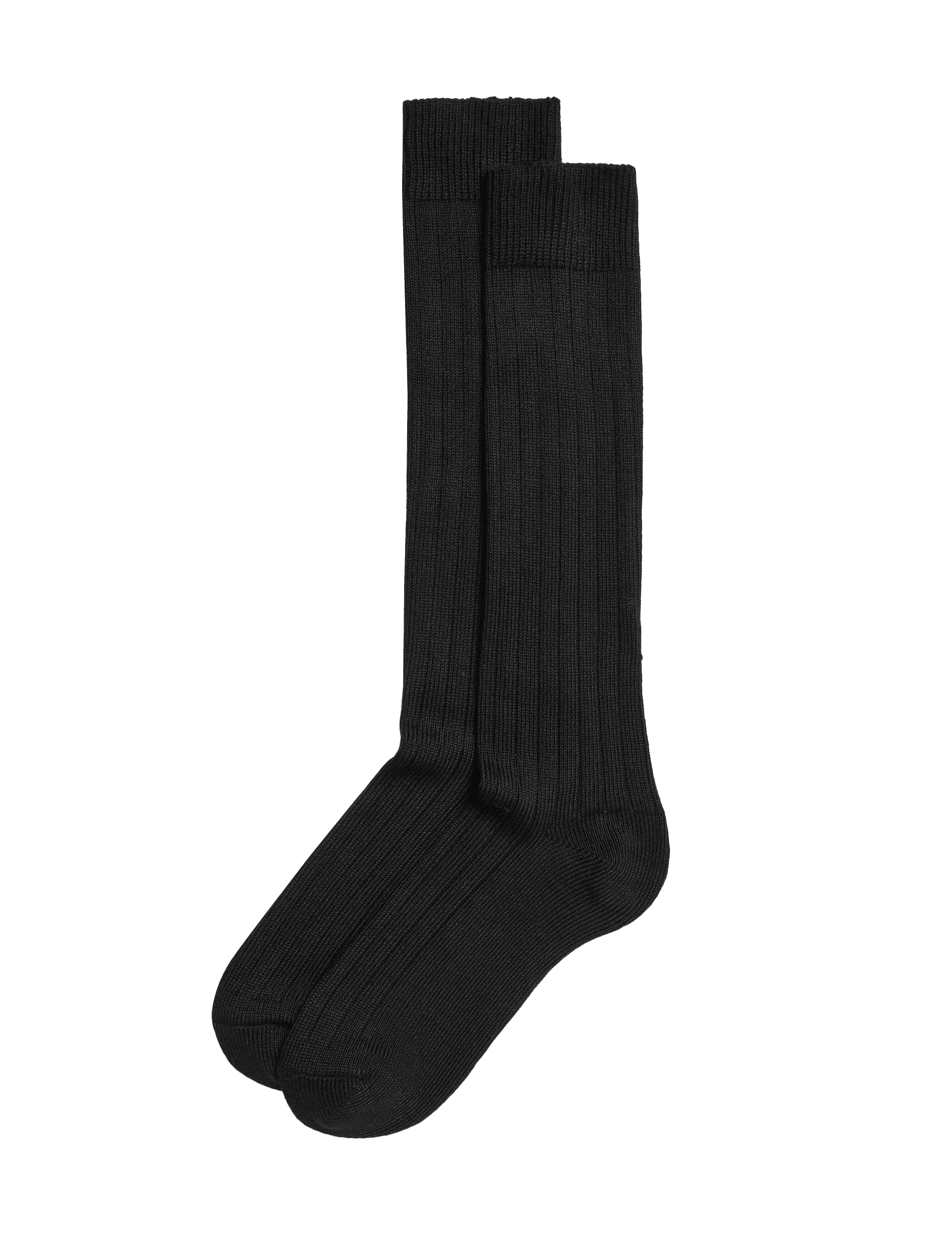 M&S Collection Women's 2 Pack Thermal Knee High Socks - 6-8 - Black, Charcoal Mix,Black