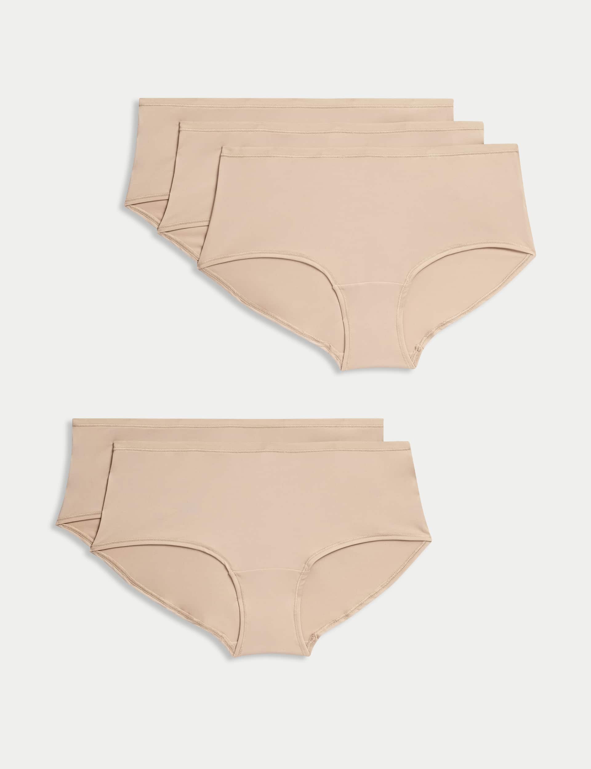 M&S Women's 5pk No VPL Microfibre Low Rise Shorts