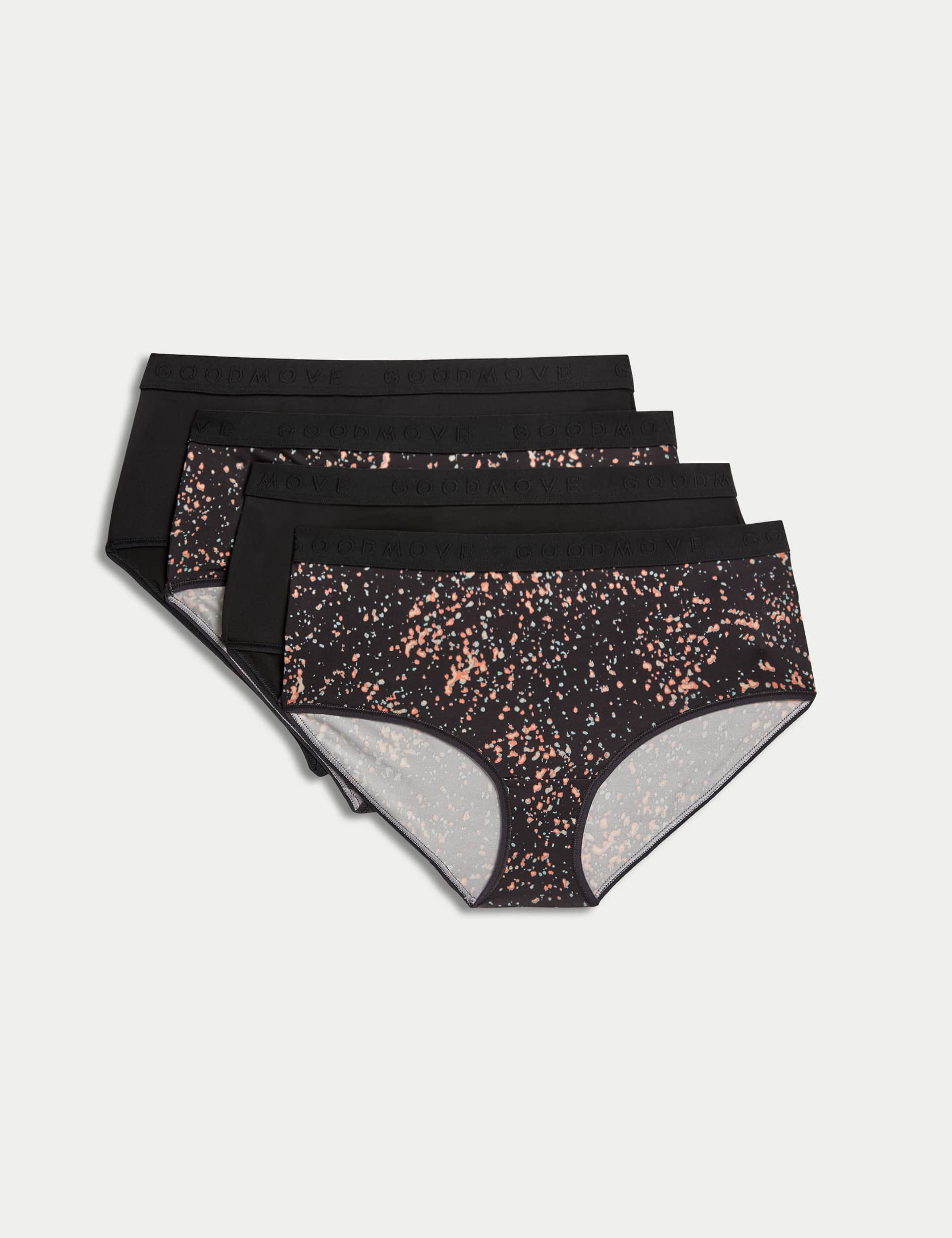 Goodmove Women's 4pk No VPL High Rise Shorts