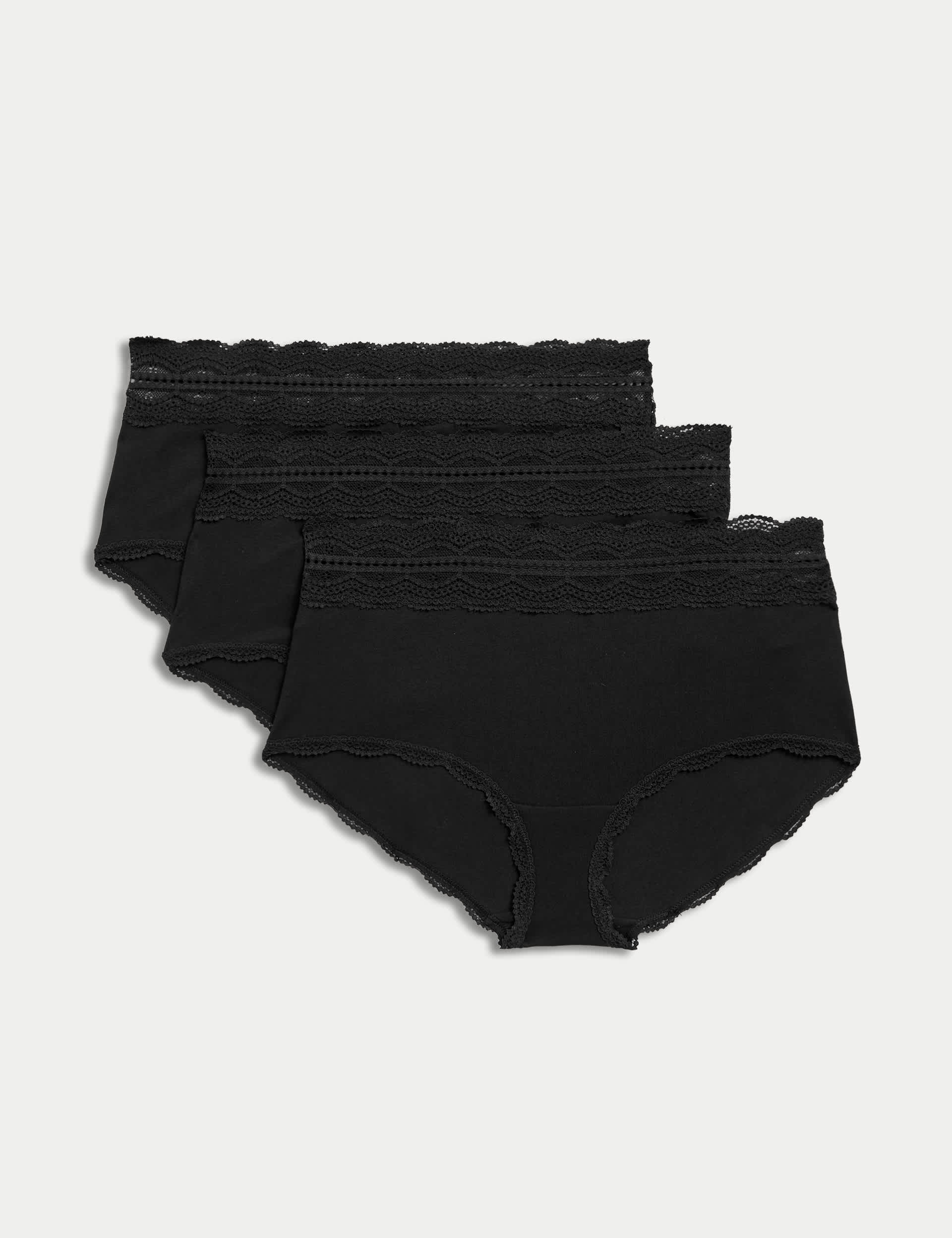 M&S Women's 3pk Cotton Rich High Rise Shorts