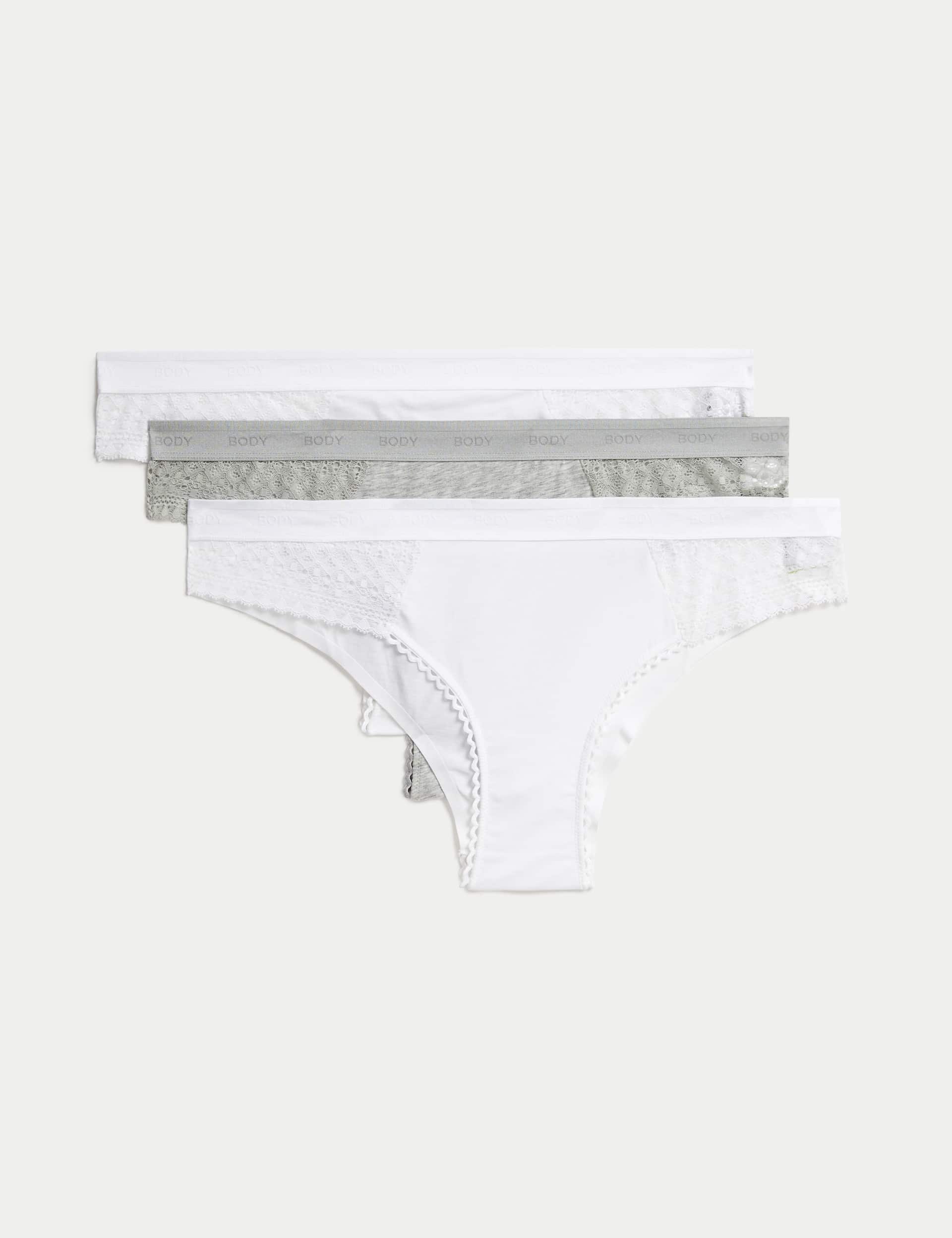 Body By M&S Women's 3pk Cotton Brazilian Knickers