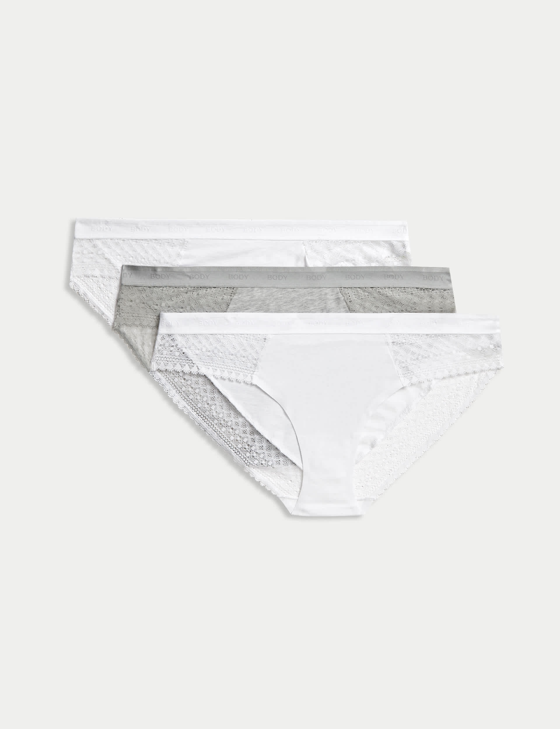 Body By M&S Women's 3pk Cotton with Cool Comfort  Bikini Knickers