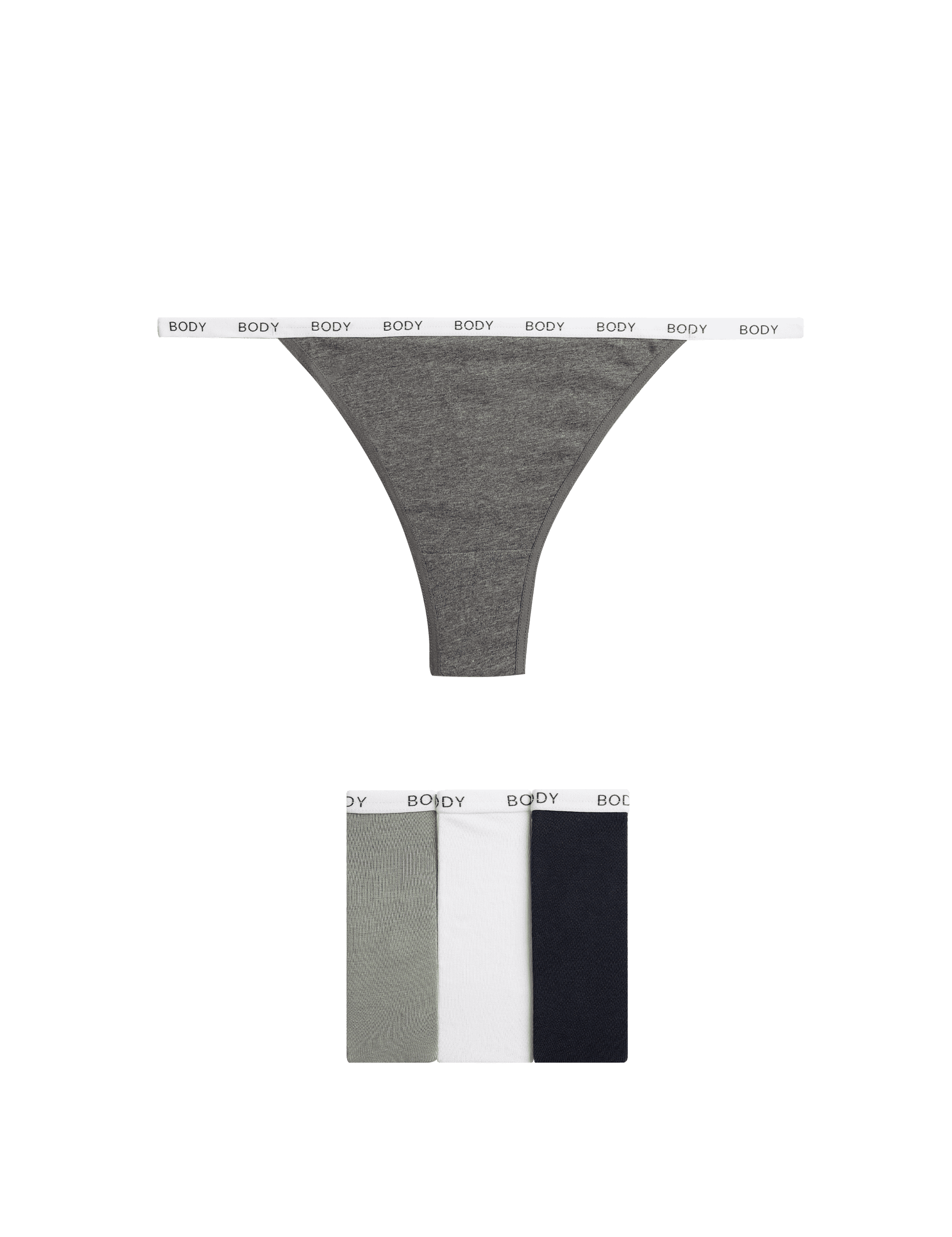 M&S Collection Women's 4pk Cotton Rich Tanga Thongs - 12 - Grey Mix, Grey Mix