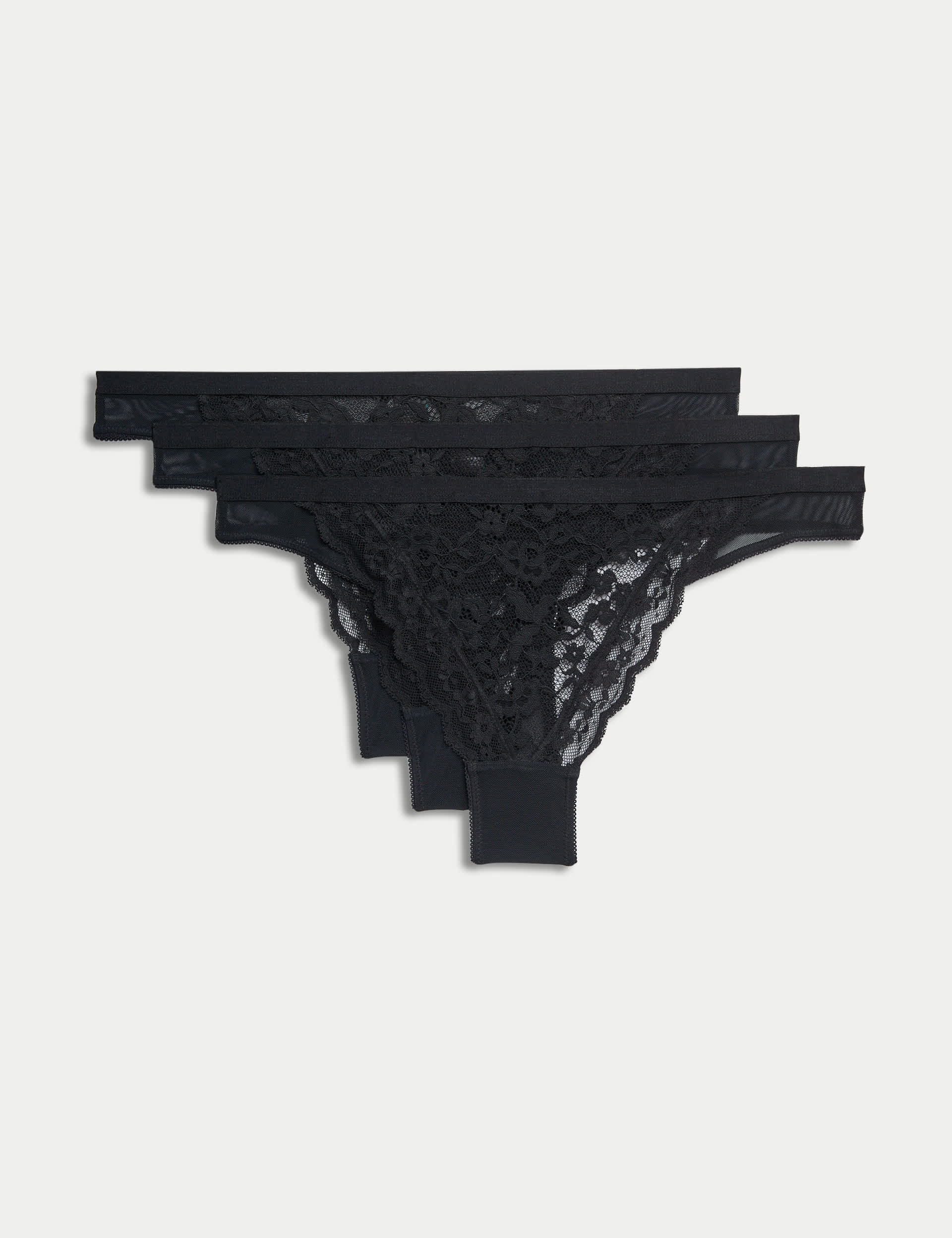 M&S Women's 3pk Lace Thongs