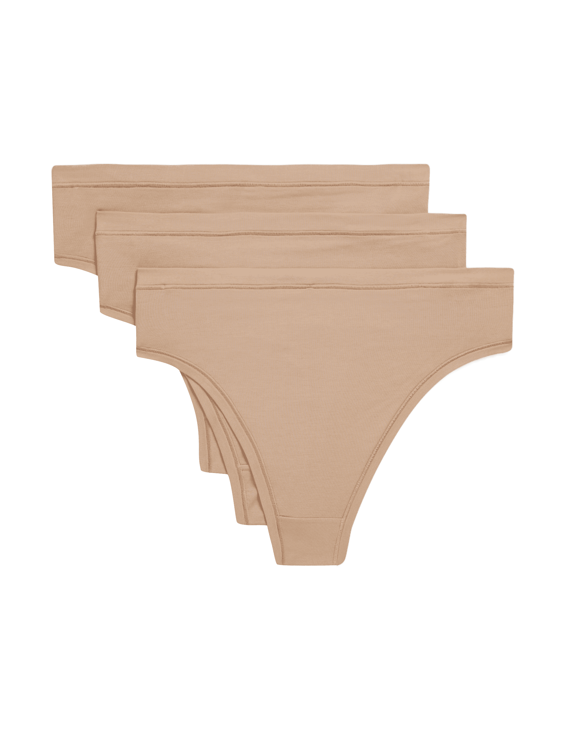 Body By M&S Women's 3pk Flexifit Modal High Waisted Thongs - 12 - Rose Quartz, Rose Quartz,Smokey G