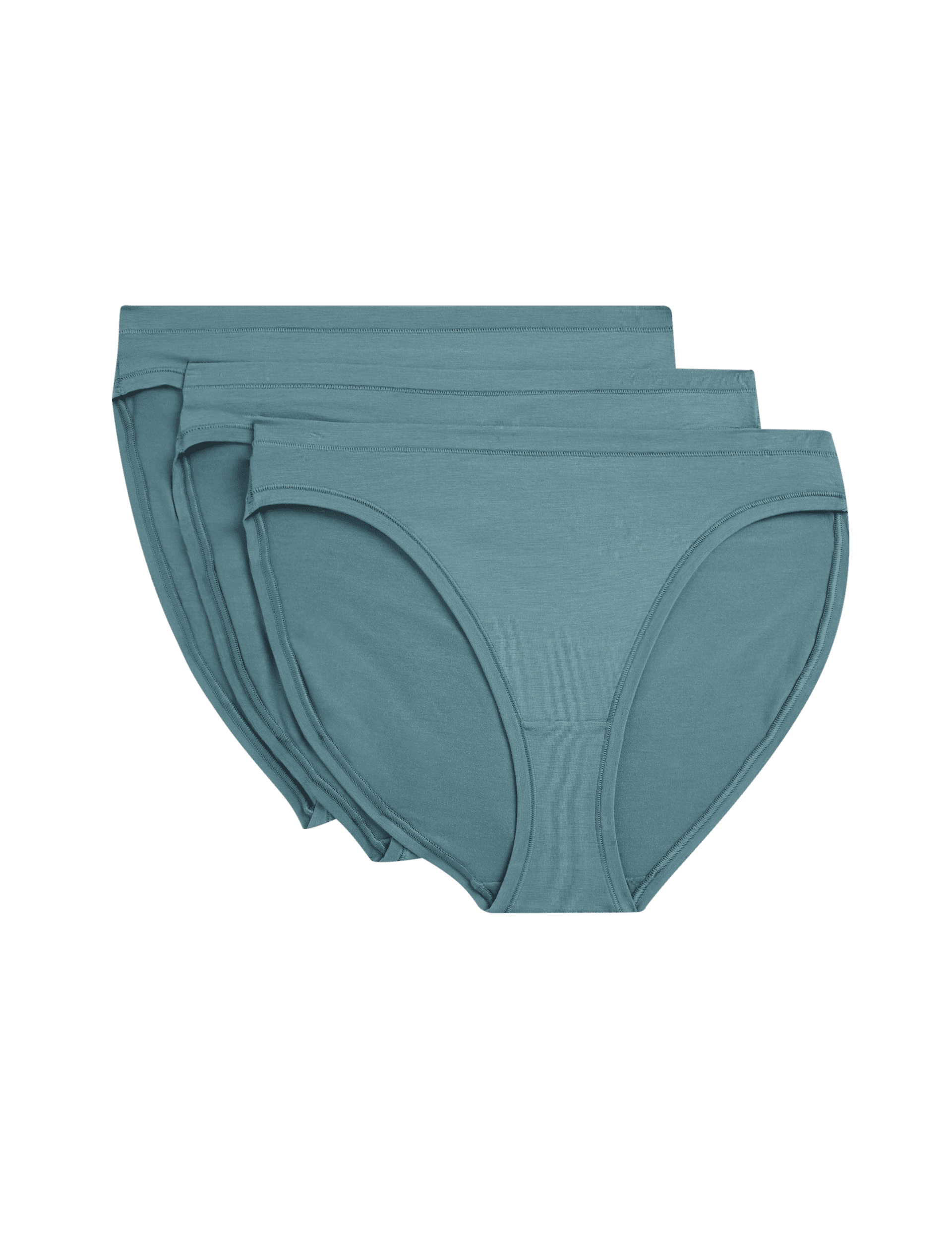 Body By M&S Women's 3pk Flexifit Modal High Leg Knickers - 14 - Smokey Green, Smokey Green