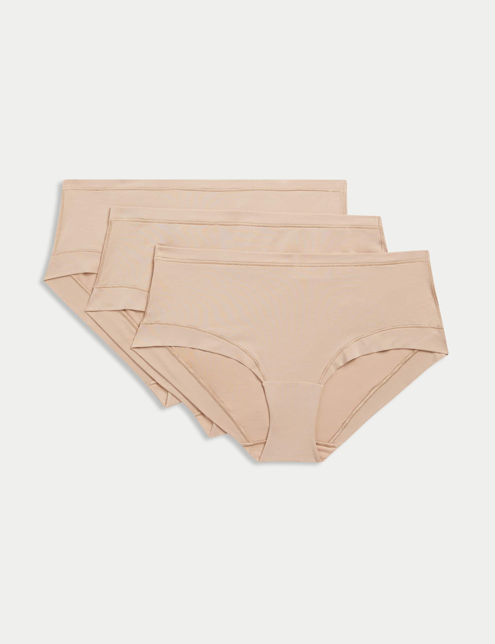 Body By M&S Women's 3pk Modal Flexifit Low Rise Knicker Shorts - 6 - Rose Quartz, Rose Quartz