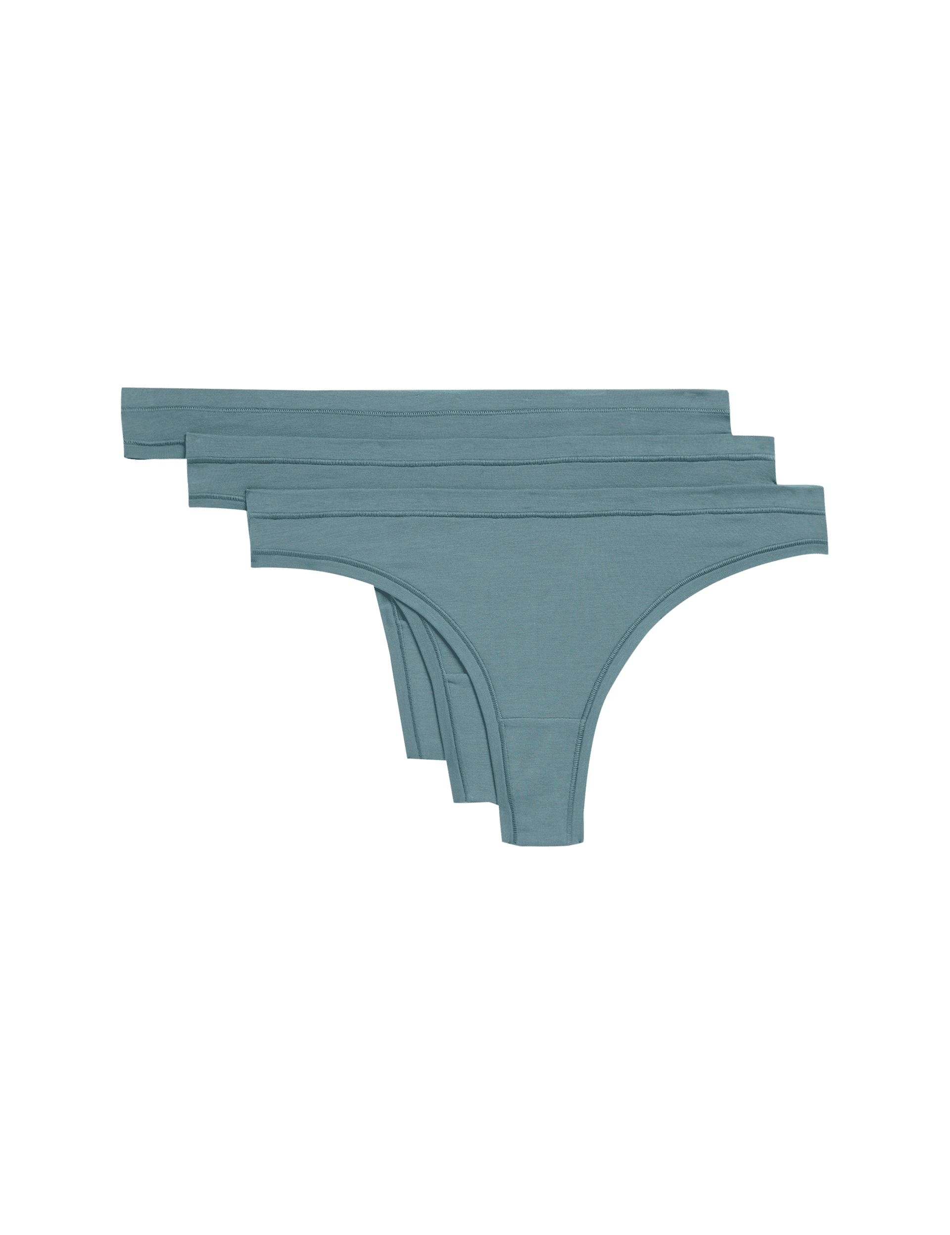 Body By M&S Women's 3pk Flexifit Modal Thongs - 12 - Smokey Green, Smokey Green