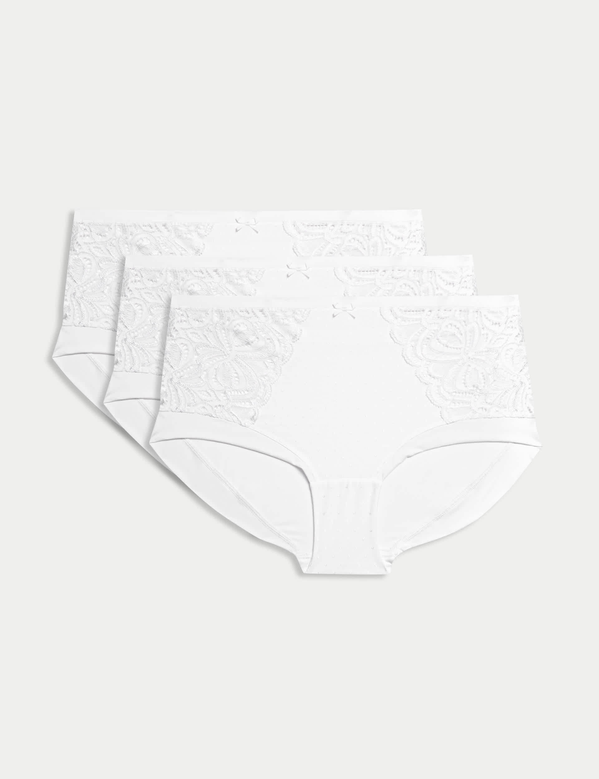 M&S Women's 3pk Amelia Lace High Rise Shorts