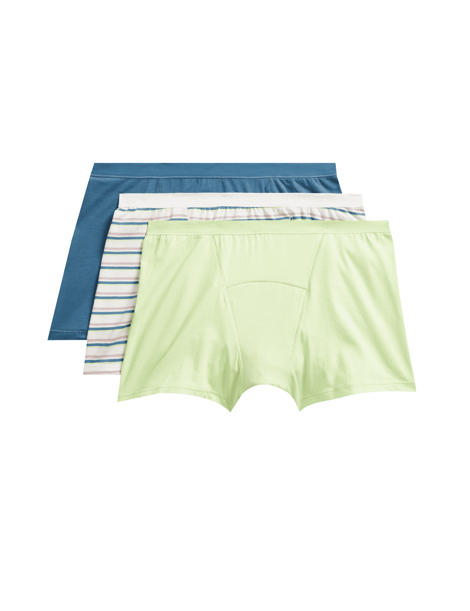 M&S Collection 3pk Heavy Absorbency First Period Boy Shorts - 12 - Ecru Mix, Black,Pink Mix,Ecru Mix