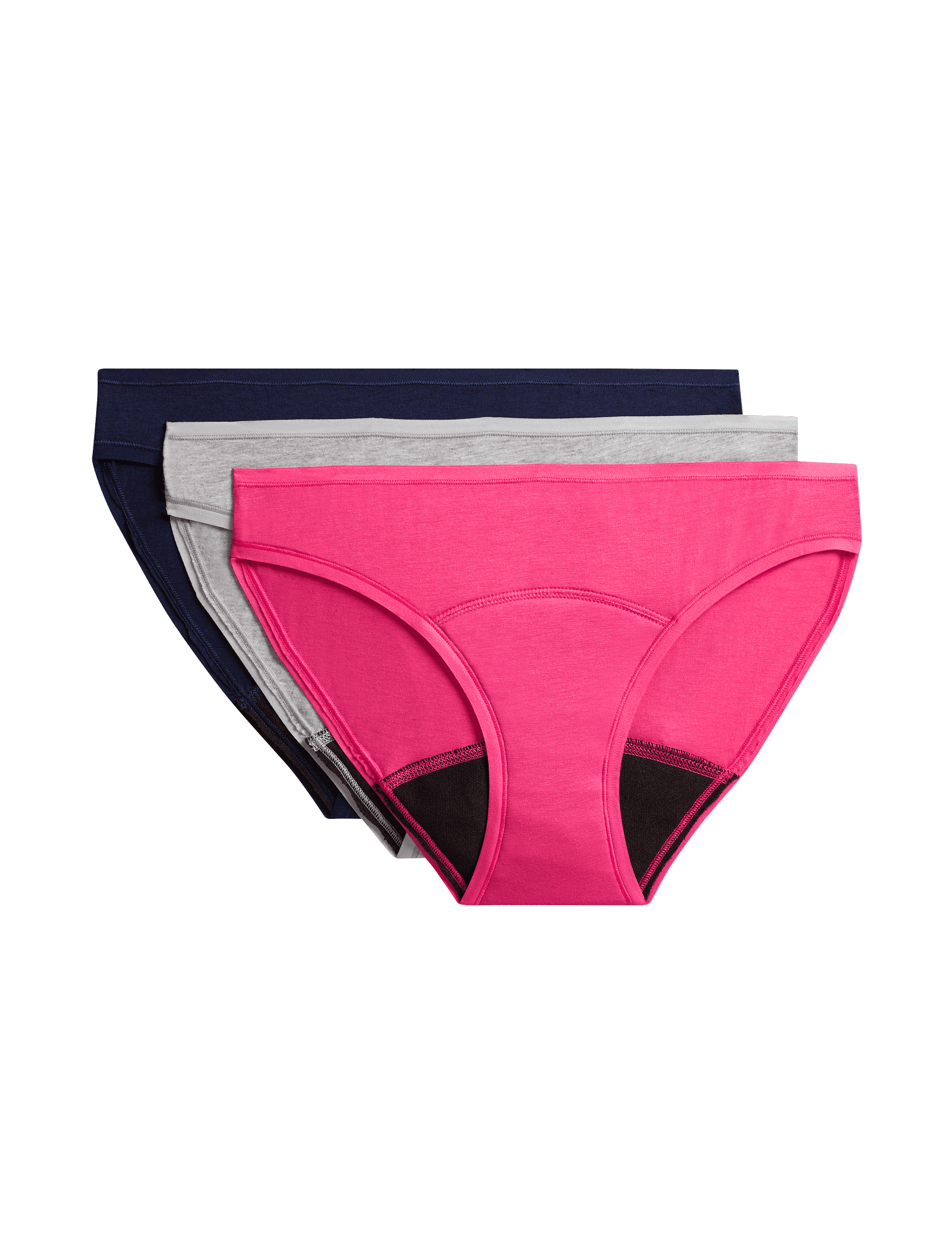 M&S Collection Women's 3pk Heavy Absorbency Period Bikini Knickers - 6 - Pink Mix, Rose Quartz,Pink 