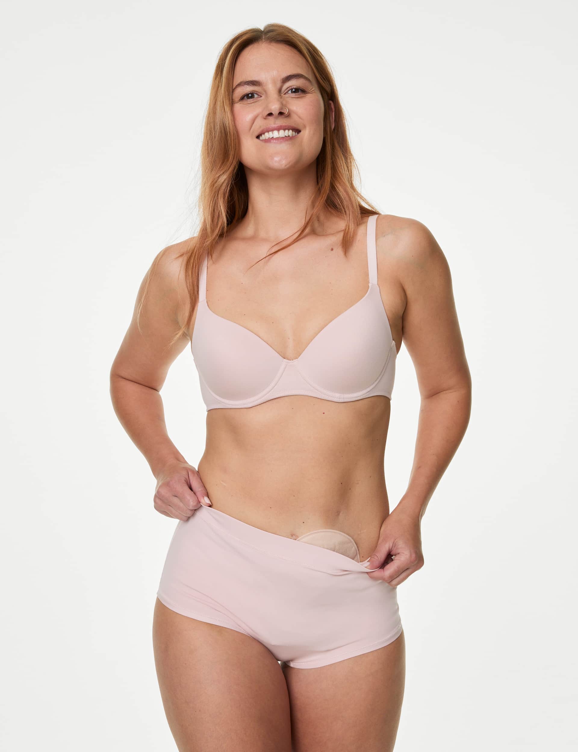 M&S Women's 3pk Cotton Rich Full Brief Stoma Knickers