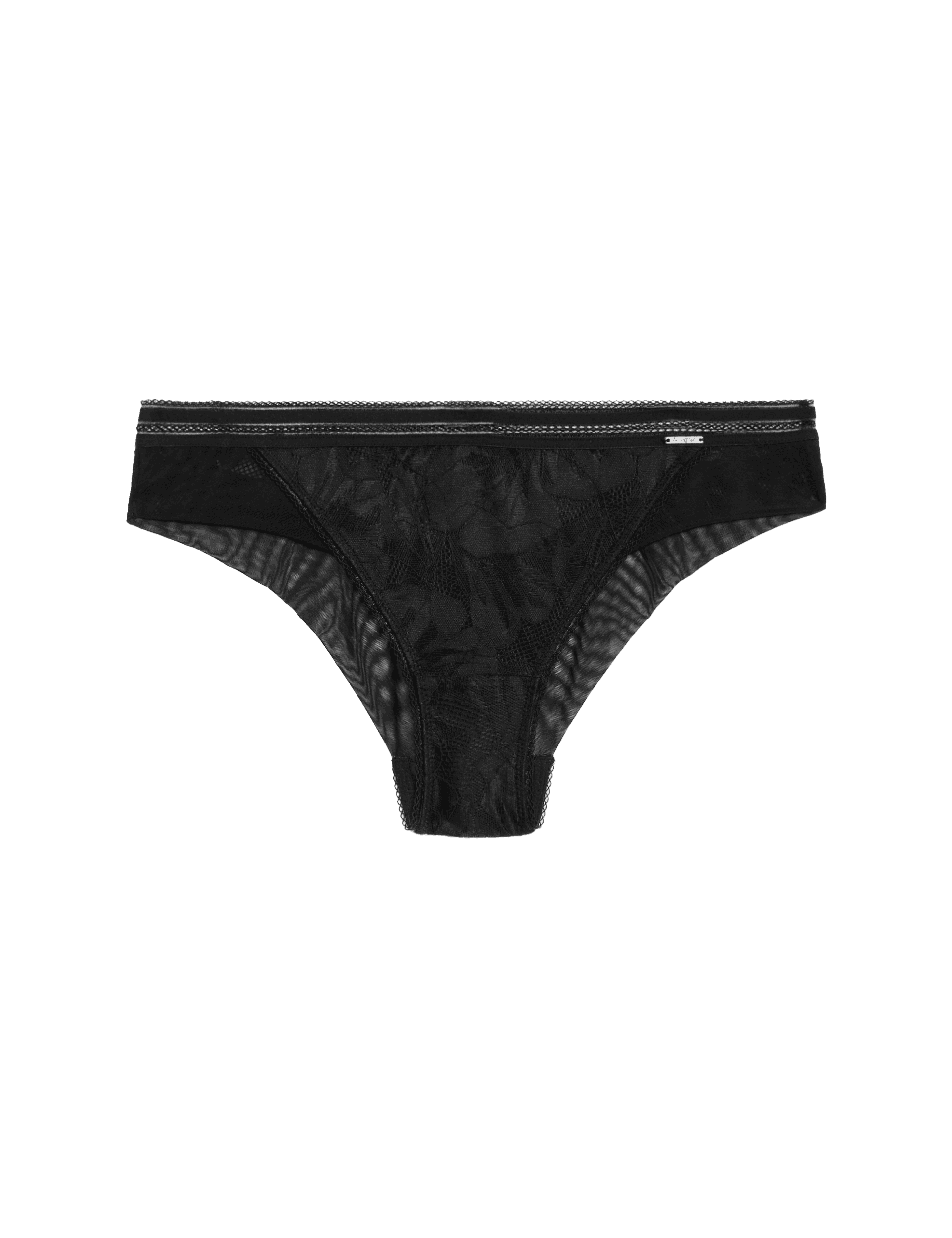 Autograph Women's Valencia Lace Brazilian Knickers - 12 - Black, Black