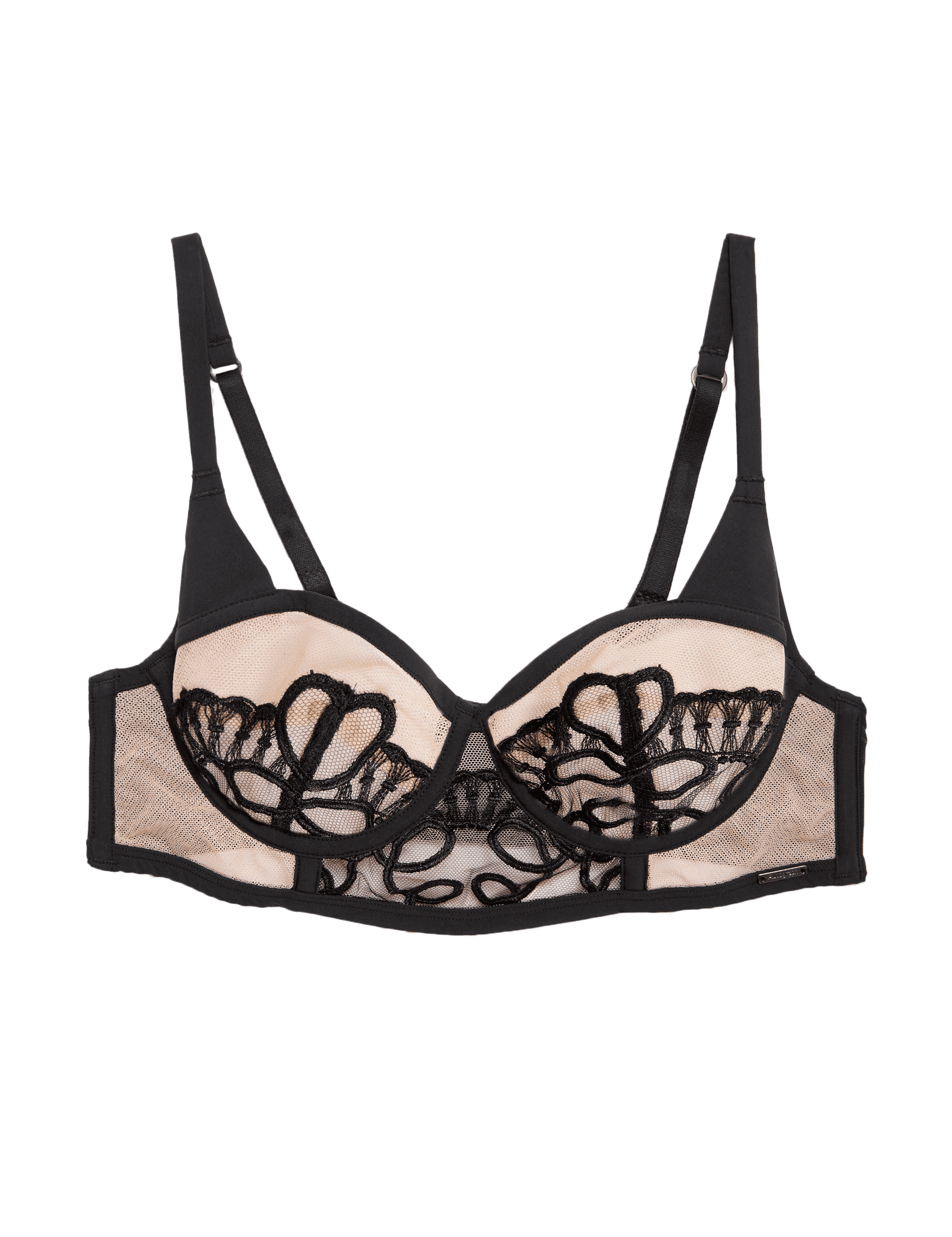 Autograph Women's Bordeaux Wired Longline Balcony Bra (A-E) - 34C - Black Mix, Black Mix