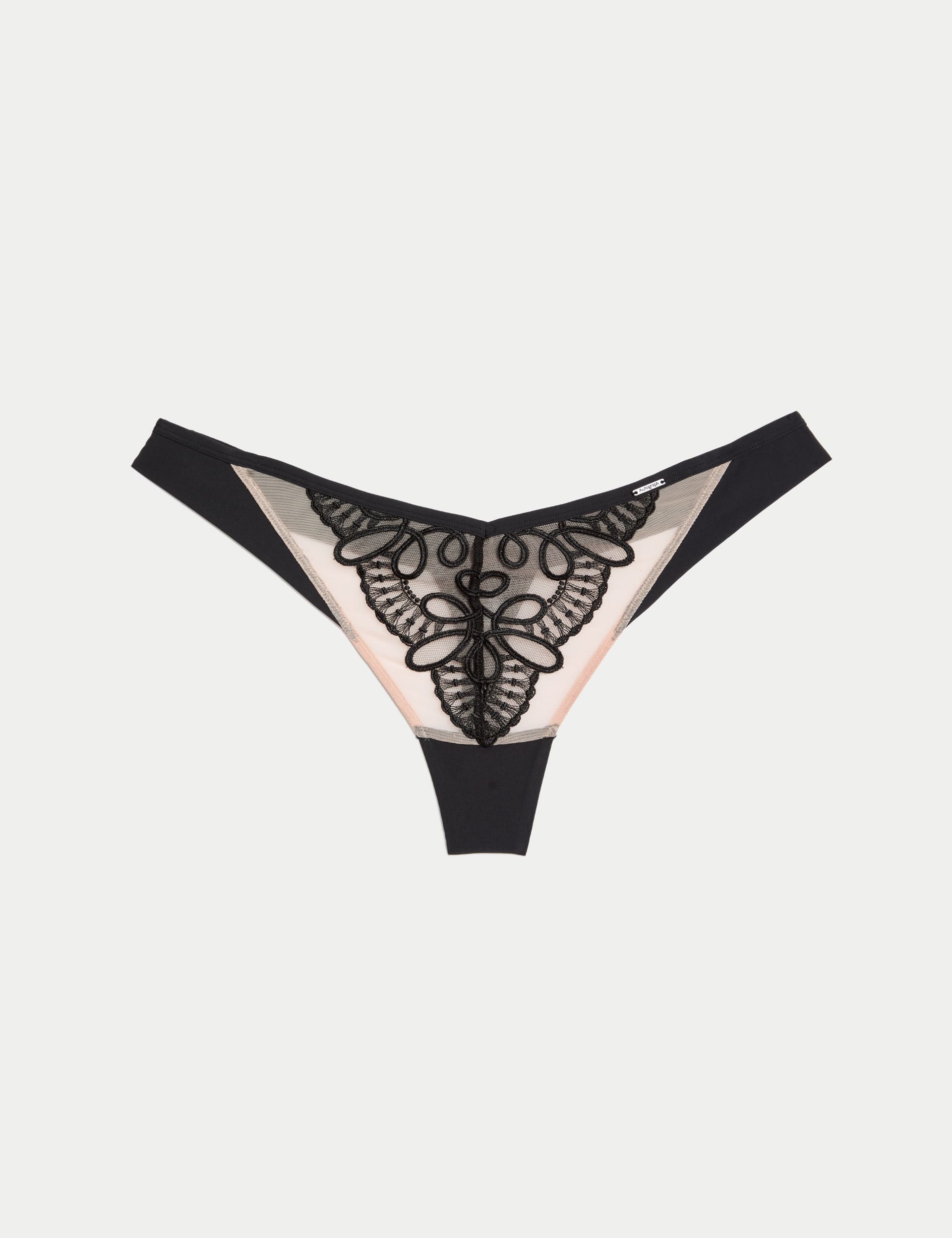 Autograph Women's Bordeaux Embroidery Thong - 12 - Black Mix, Black Mix