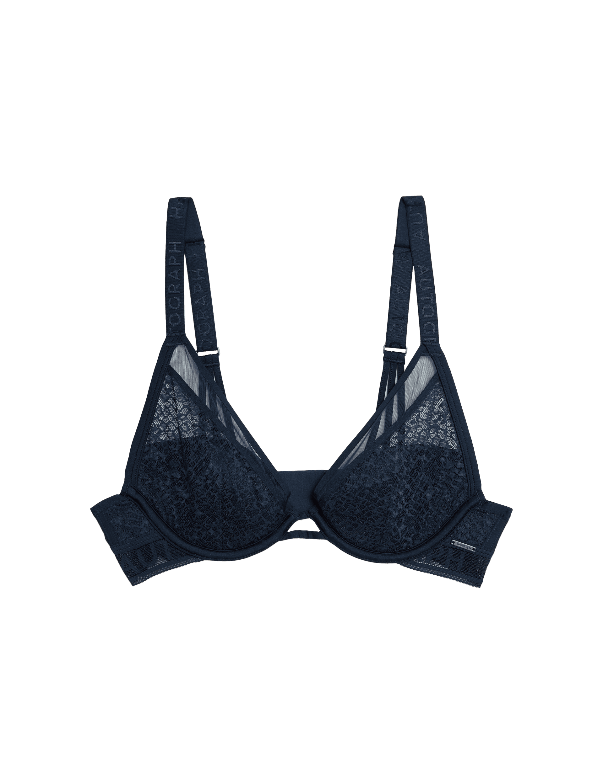 Autograph Women's Tivoli Lace Wired Plunge Bra (A-E) - 40DD - Dark Navy, Claret,Dark Navy