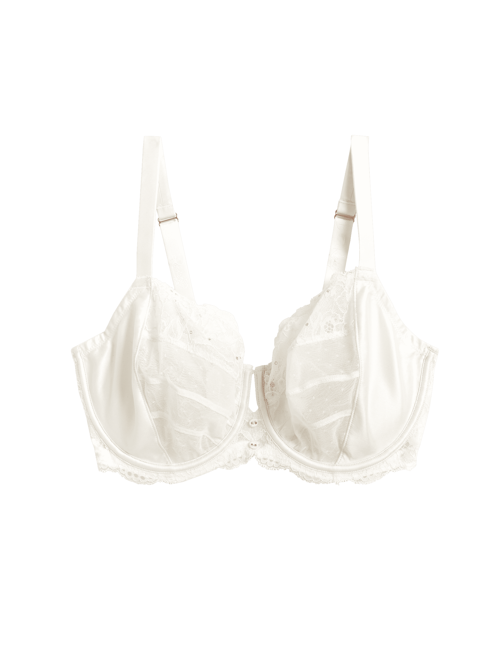 Rosie Women's Aster Sparkle Lace Wired Balcony Bra F-H - 38F - Ivory, Ivory