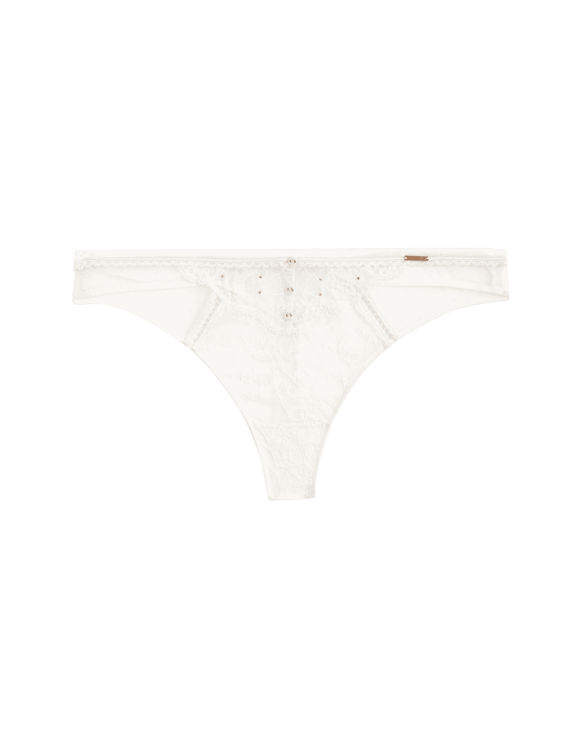 Rosie Women's Aster Sparkle Lace Thong - 14 - Ivory, Ivory