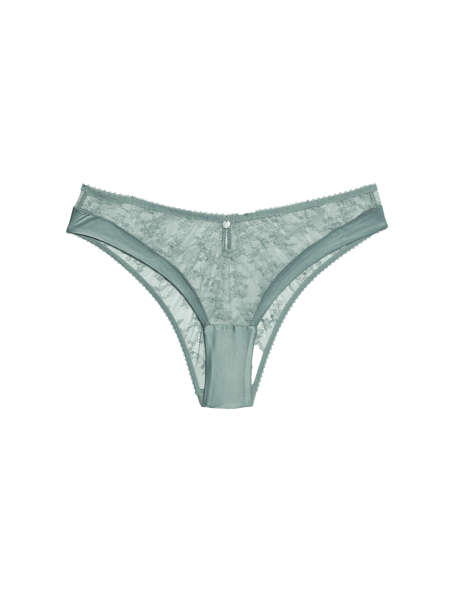 Rosie Women's Rosa Lace Miami Brazilian Knickers - 12 - Dark Sage, Dark Sage