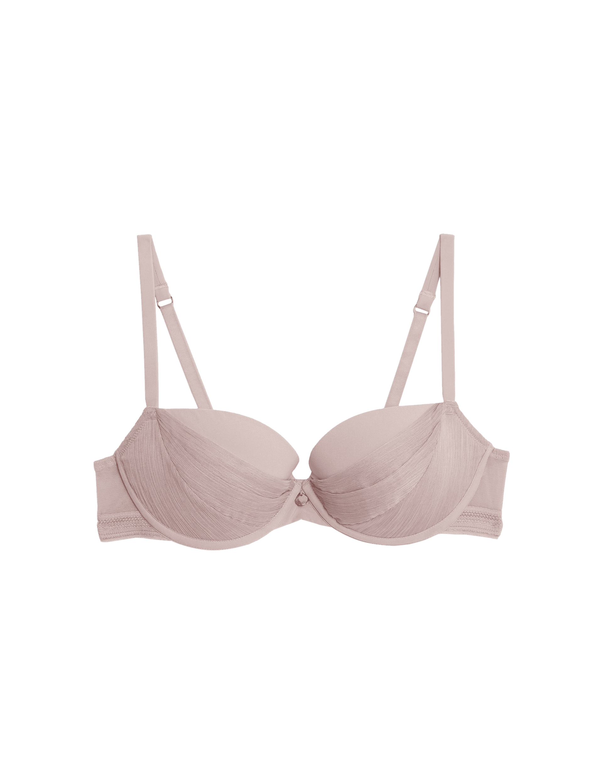 Rosie Women's Lotus Chiffon Wired Push-Up Balcony Bra A-E - 38A - Praline, Praline