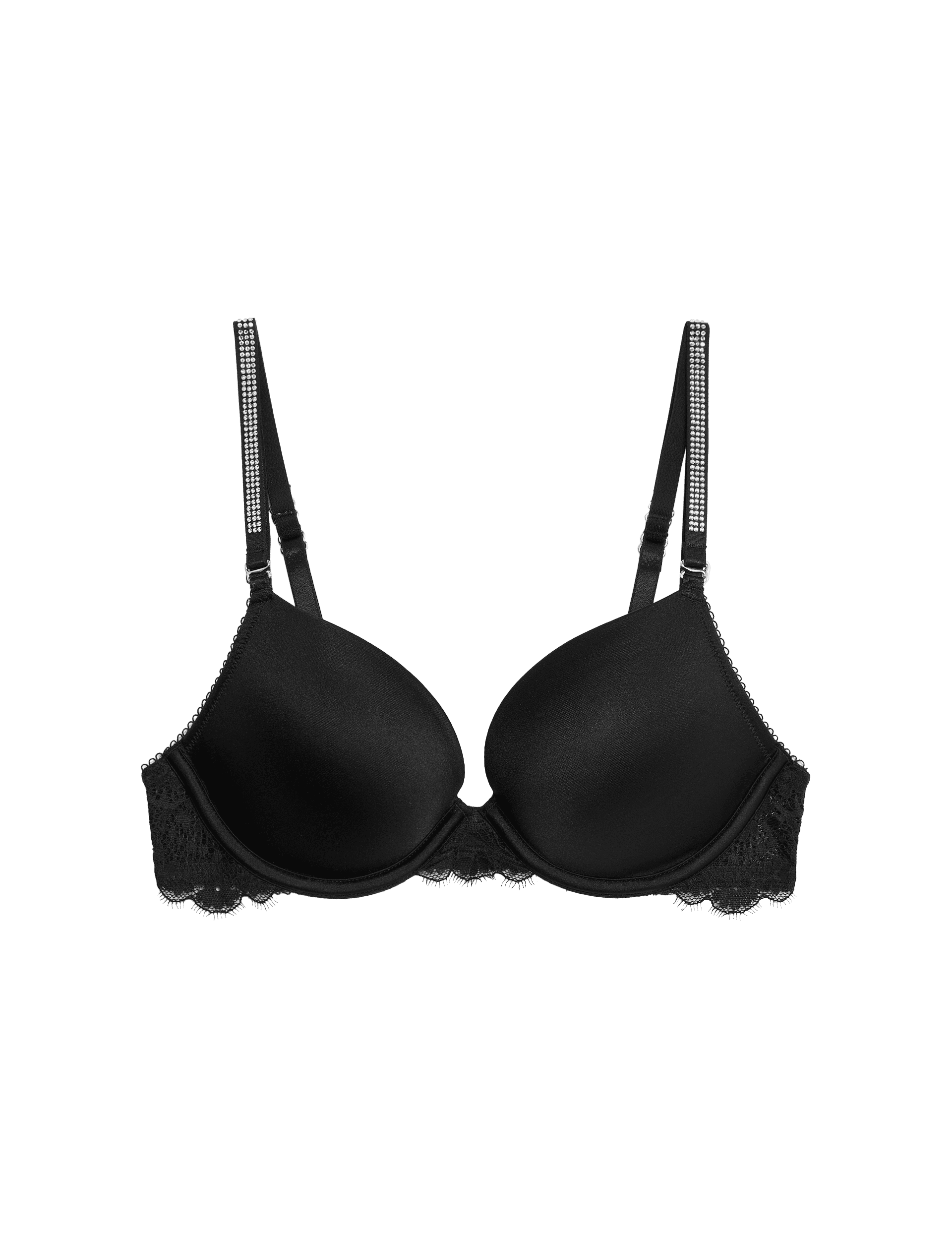 Boutique Women's Aleksandra Diamant Wired Push-Up Bra (A-E) - 36C - Black, Black