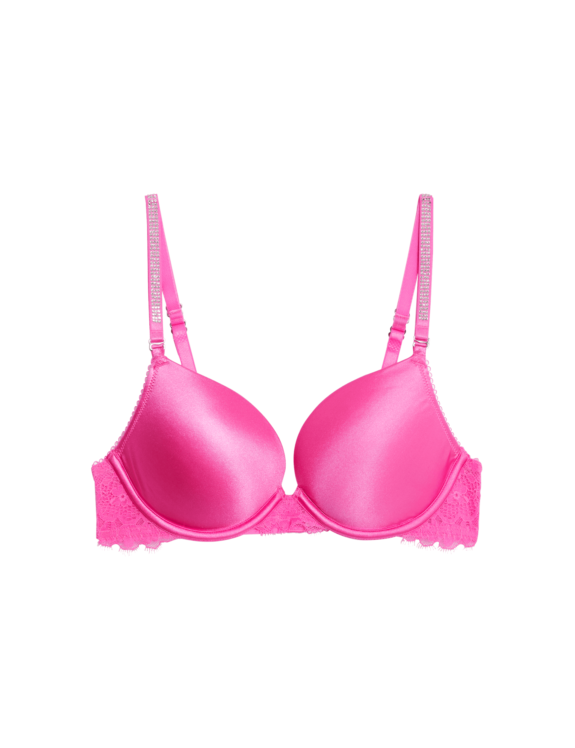 Boutique Women's Aleksandra Diamant Wired Push-Up Bra (A-E) - 36C - Neon Pink, Neon Pink