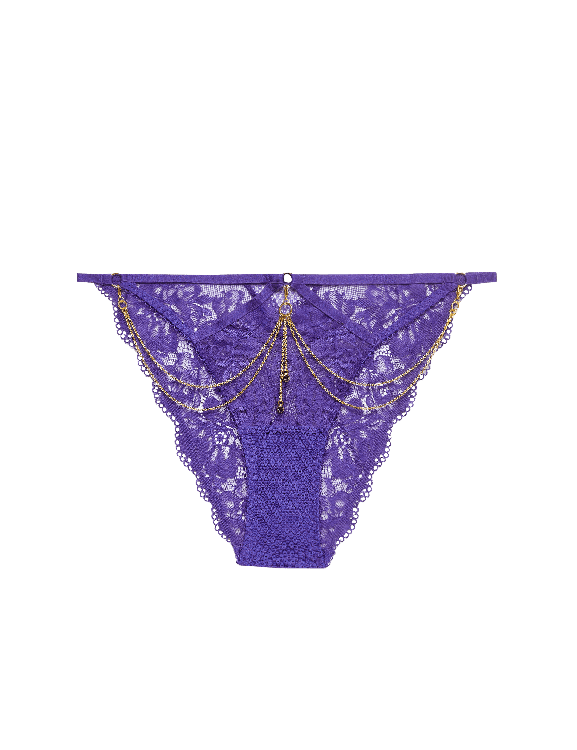 Boutique Women's Lenita Lace Brazilian Knickers - 12 - Electric Purple, Electric Purple