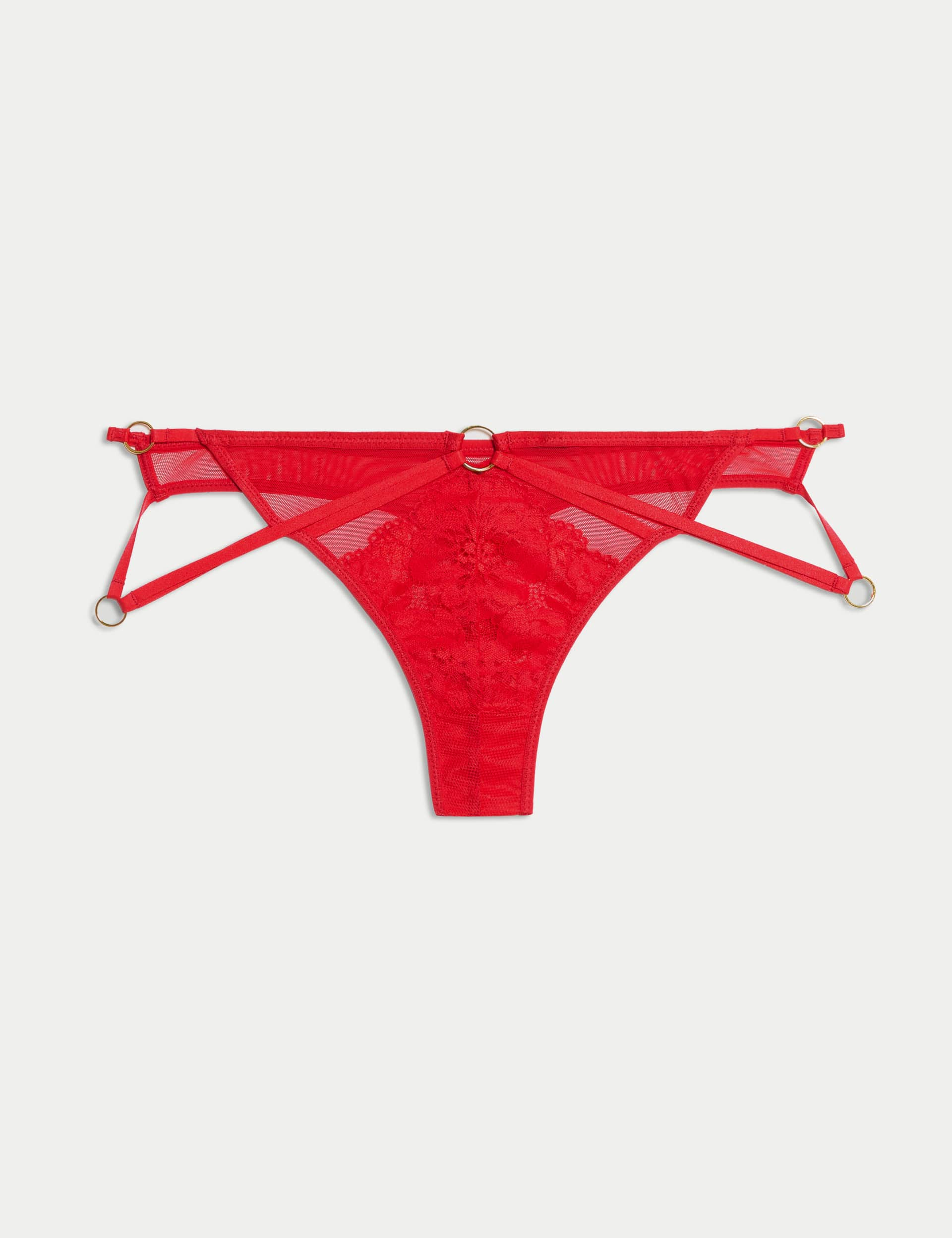 Boutique Women's Vera Lace Thong - 12 - Bright Red, Bright Red