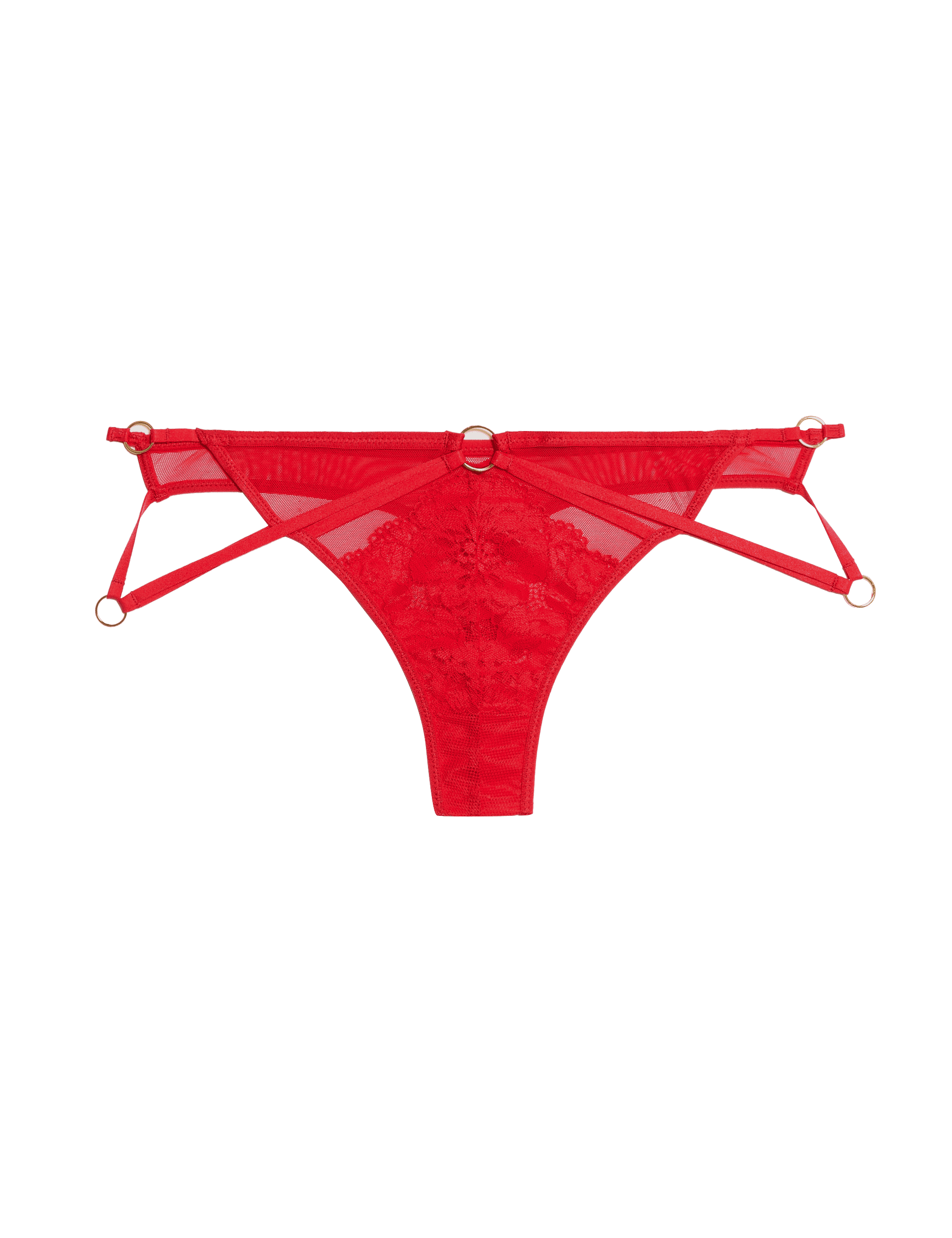 Boutique Women's Vera Lace Thong - 12 - Bright Red, Bright Red