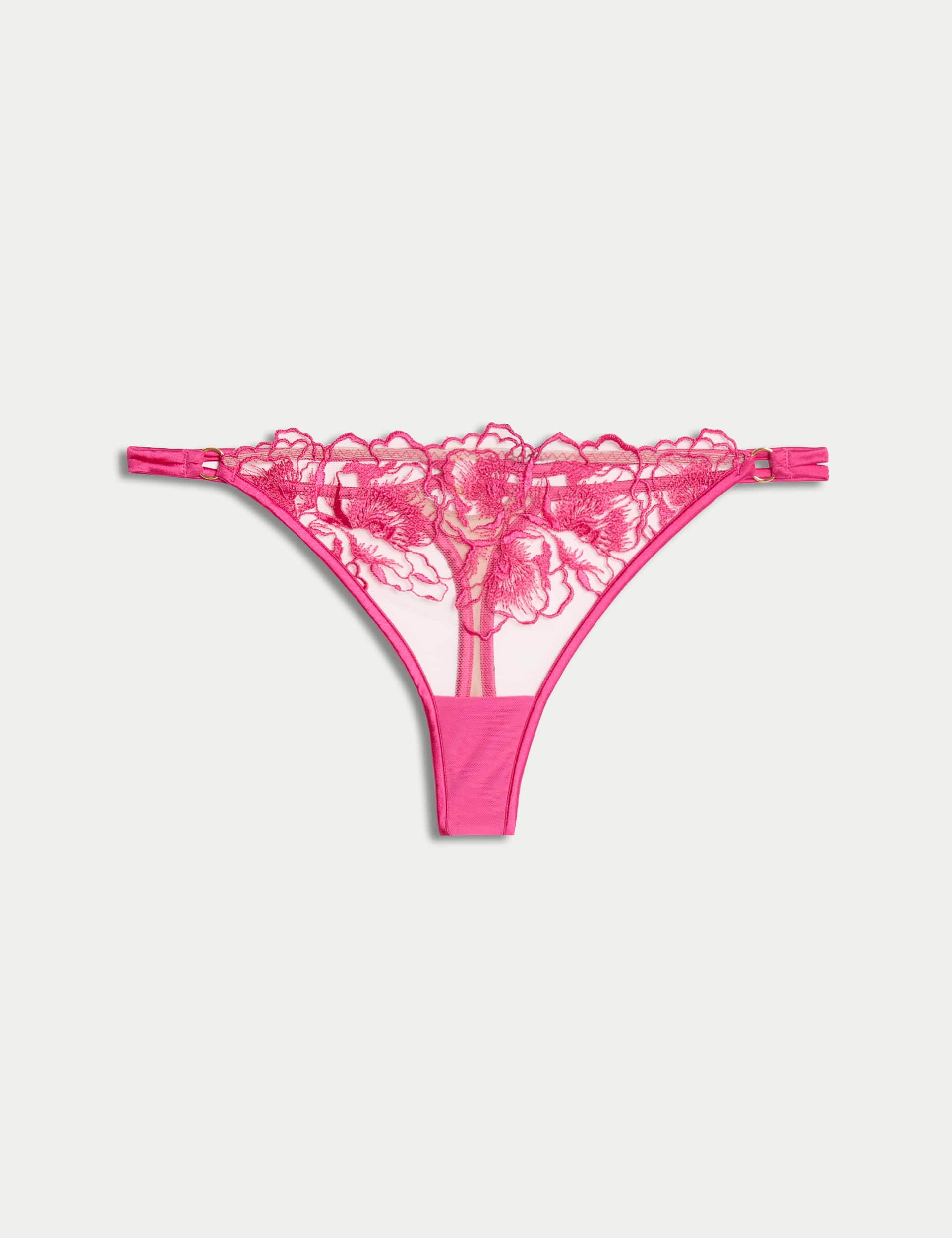 Boutique Women's Gala Embroidery Thong - 12 - Fuchsia Mix, Fuchsia Mix