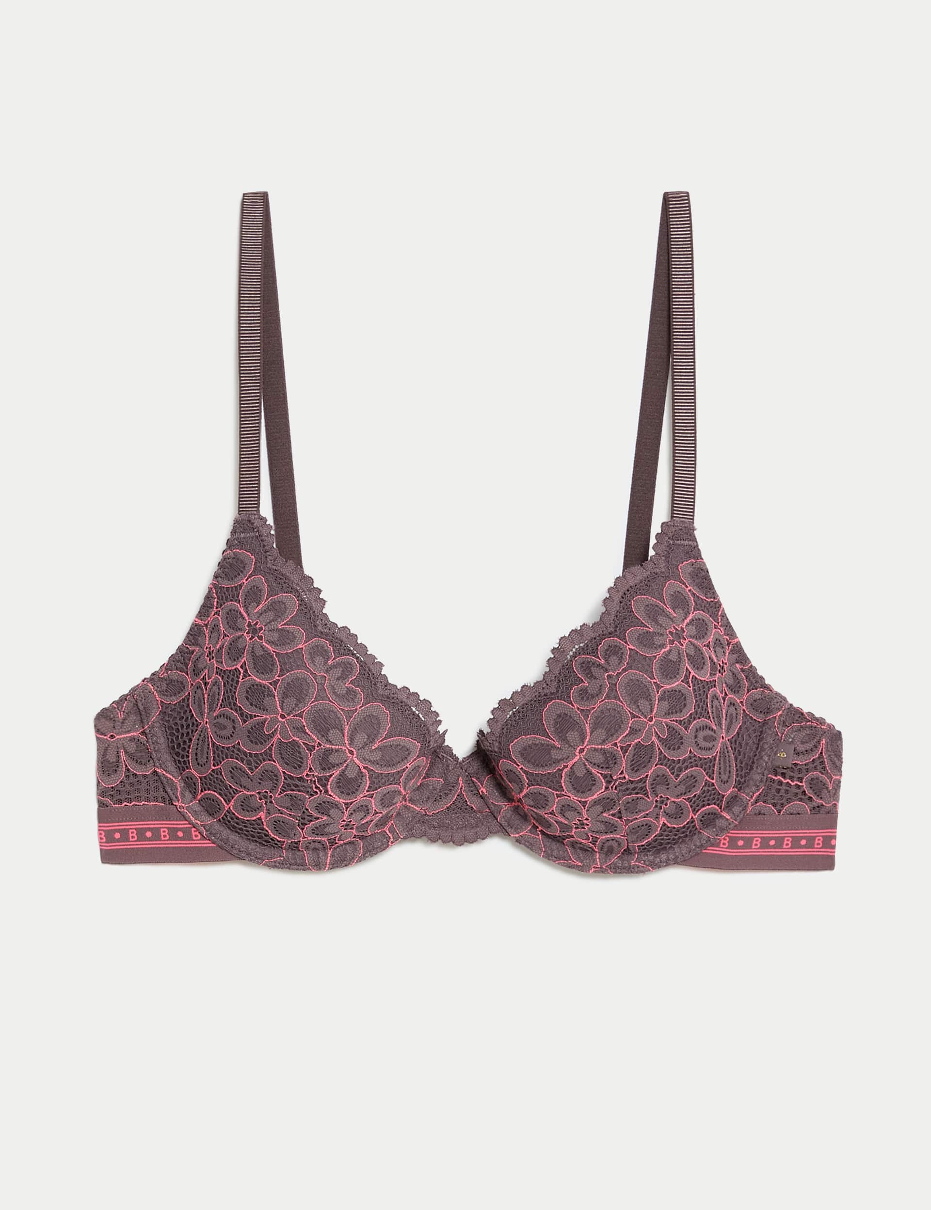 B By Boutique Women's Cleo Lace Wired Demi Cup Bra (A-E)