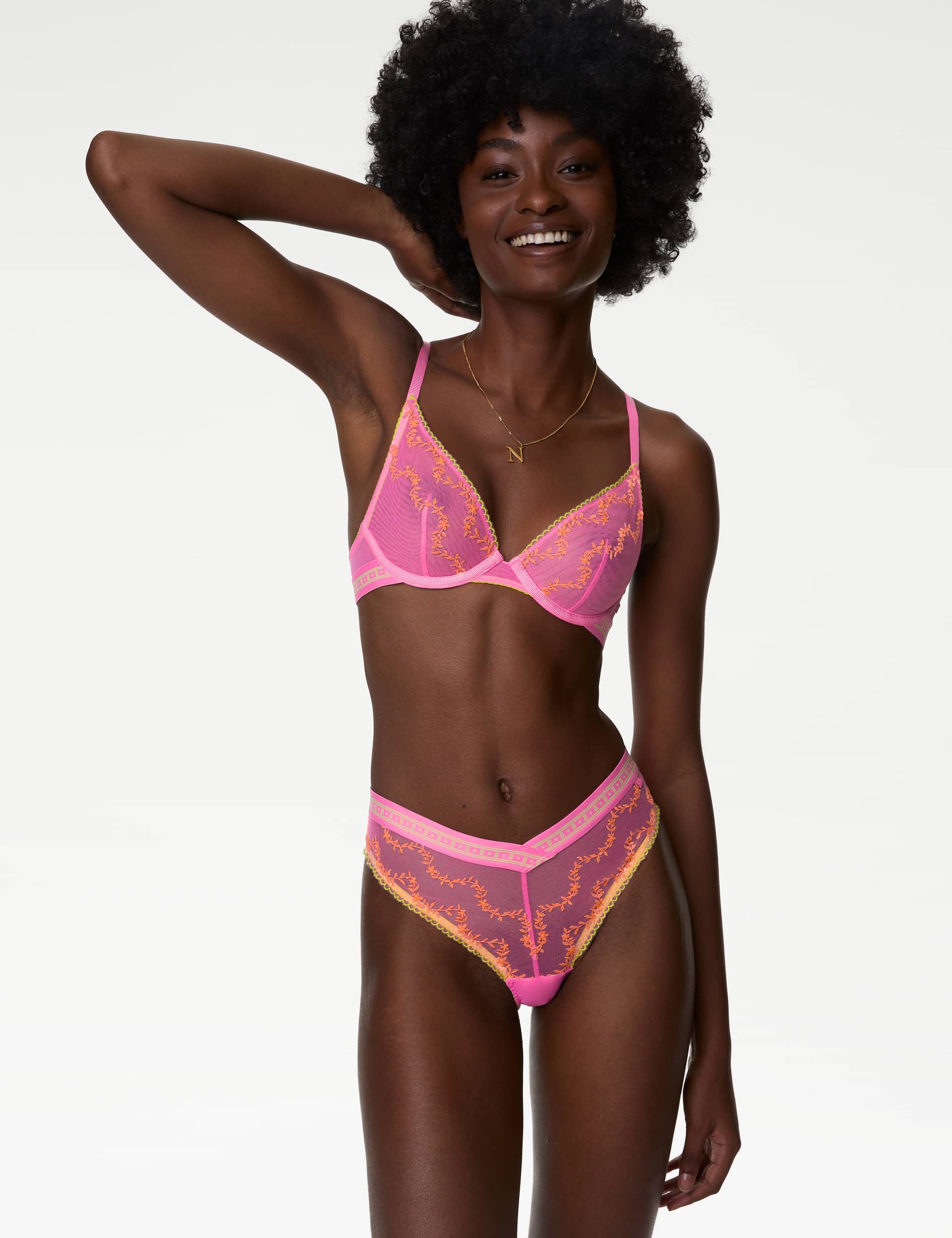 B By Boutique Women's Farina Embroidered Miami Knickers