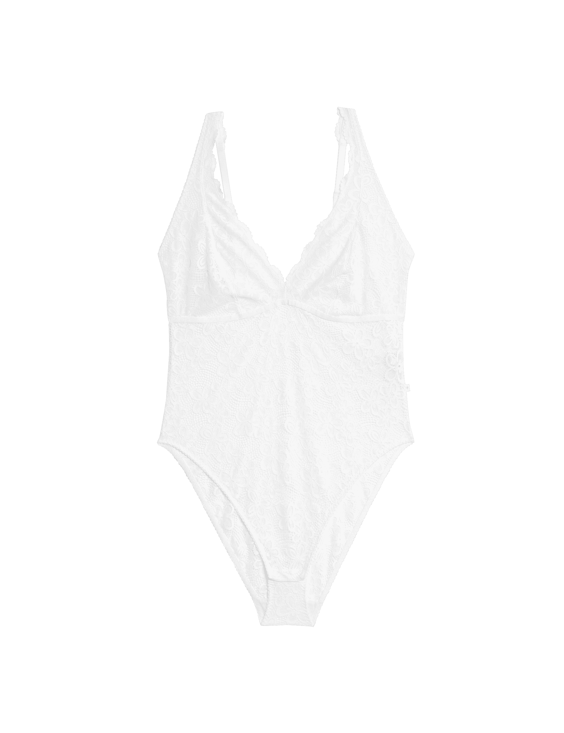 B By Boutique Women's Cleo Lace Non Wired Body - 14 - White, White,Black