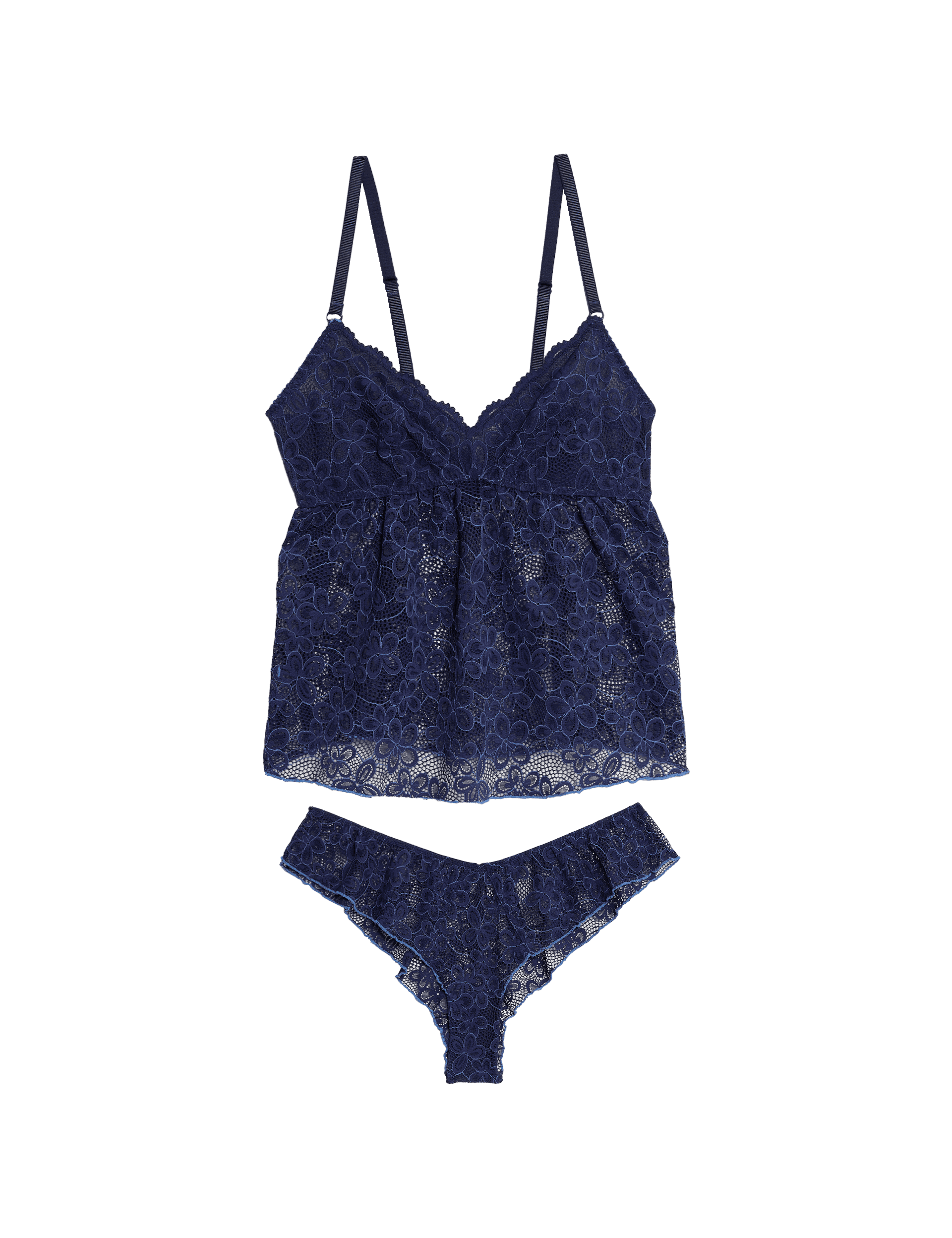 B By Boutique Women's Cleo Lace Cami Set - 16 - Midnight Mix, Midnight Mix