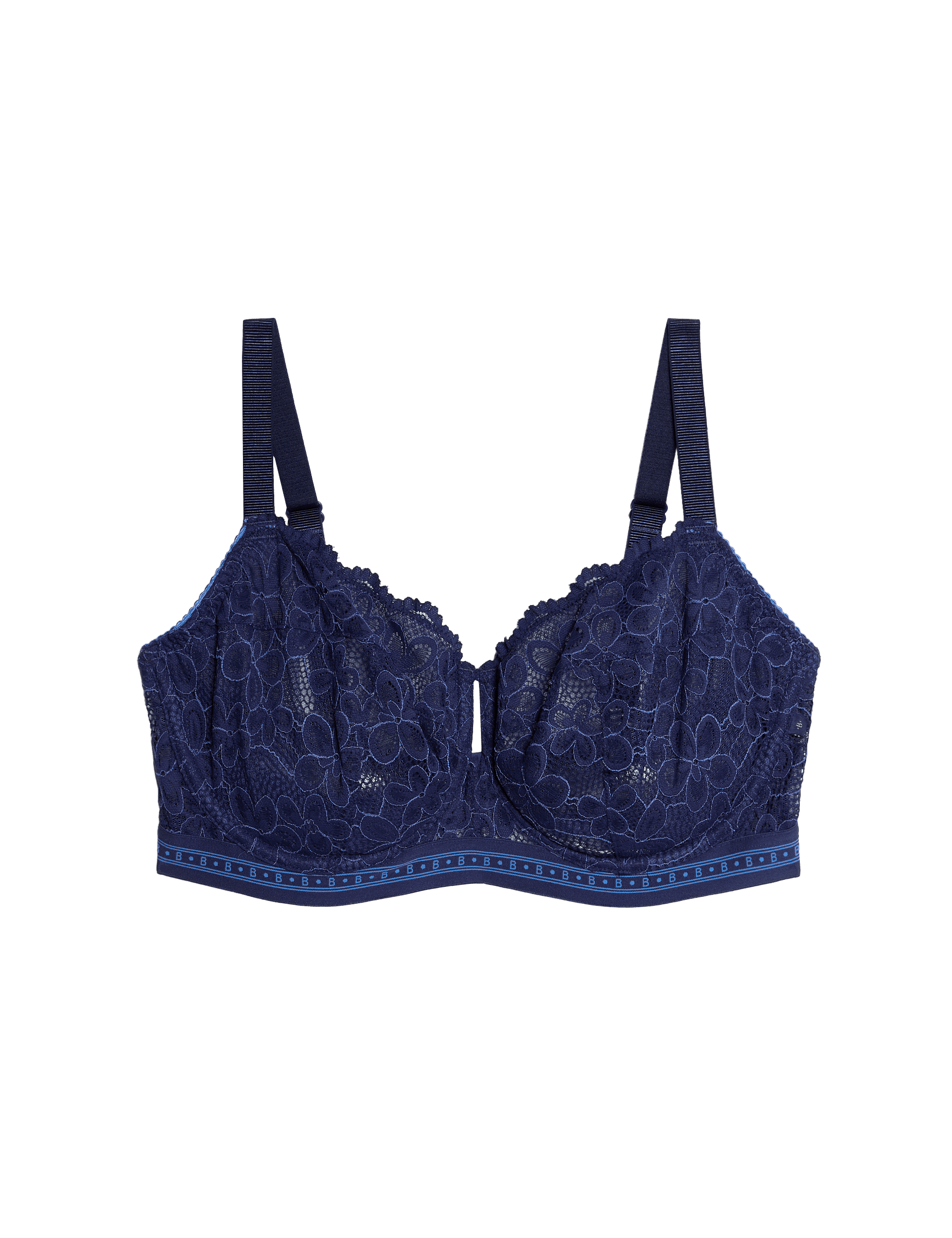 B By Boutique Women's Cleo Lace Wired Balcony Bra (F-H) - 38F - Midnight Mix, Midnight Mix