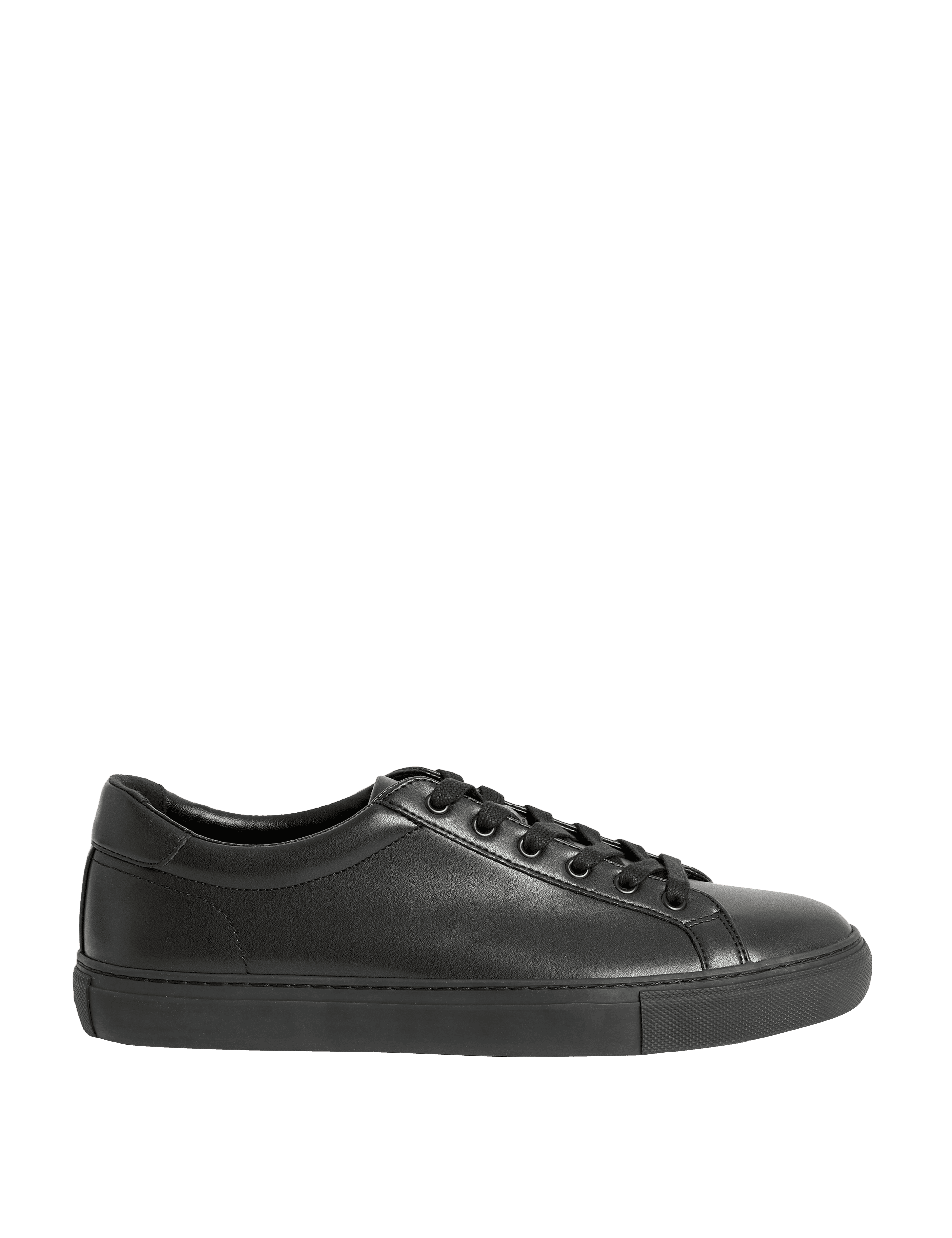 M&S Collection Men's Lace Up Trainers - 9 - Black/Black, Navy,Black/Black,White,Black,Khaki,Dark Bro