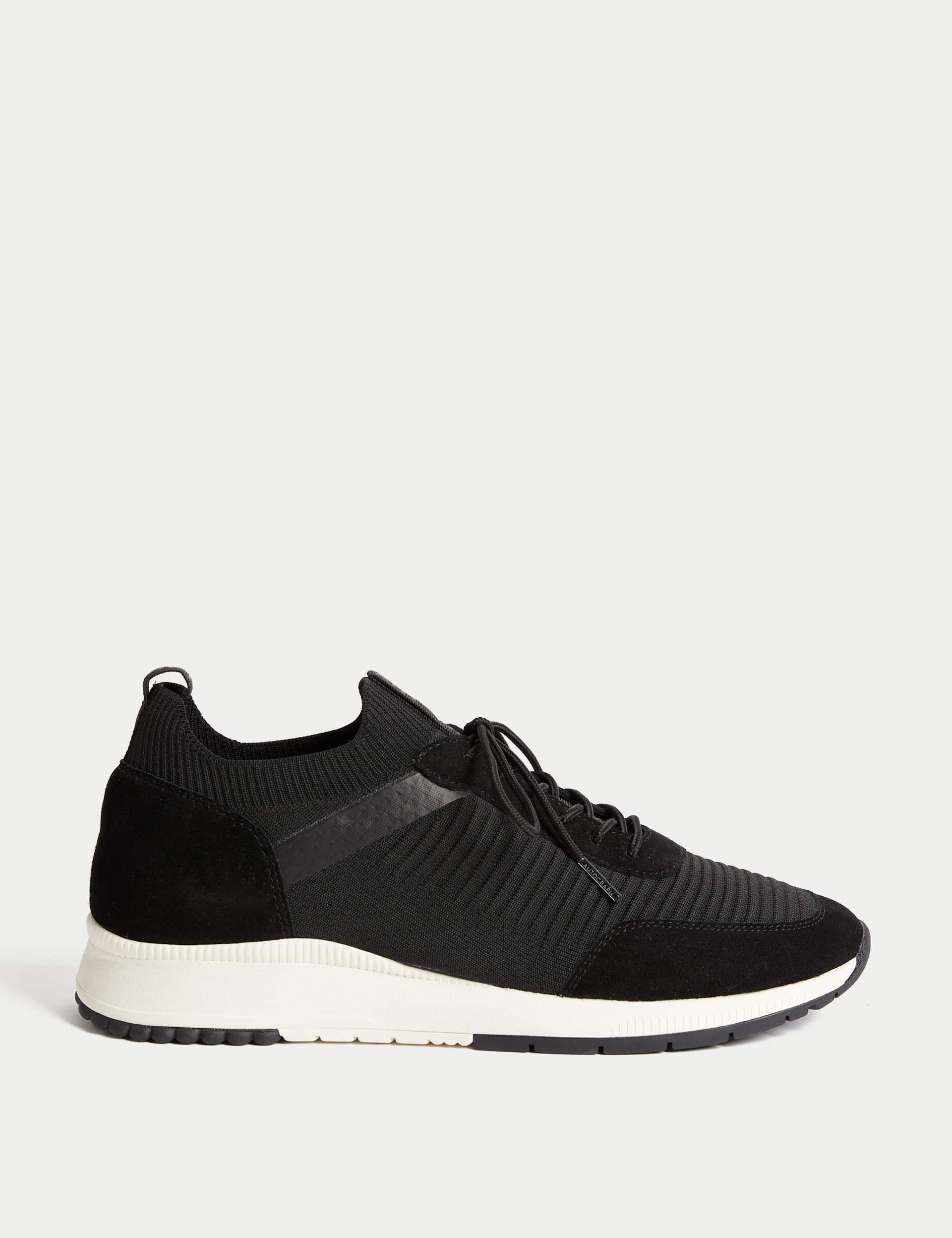 Autograph Men's Knitted Lace Up Trainers with Freshfeet 
