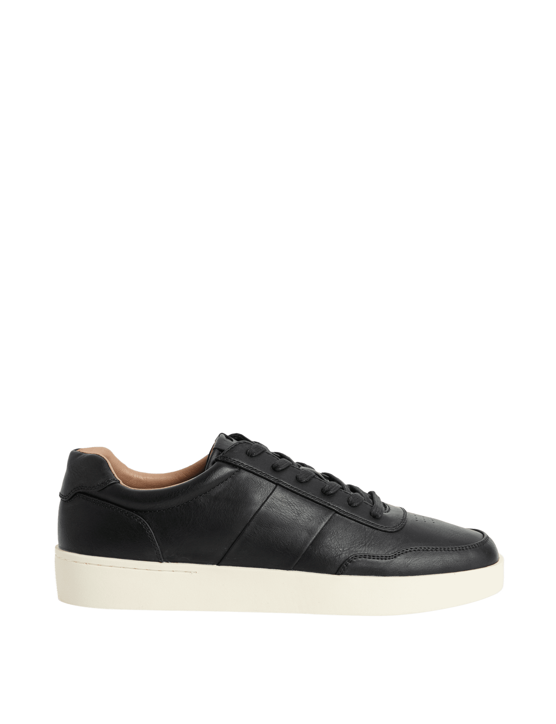 M&S Collection Men's Lace Up Trainers - 9 - Black, Black,Black/Black,White