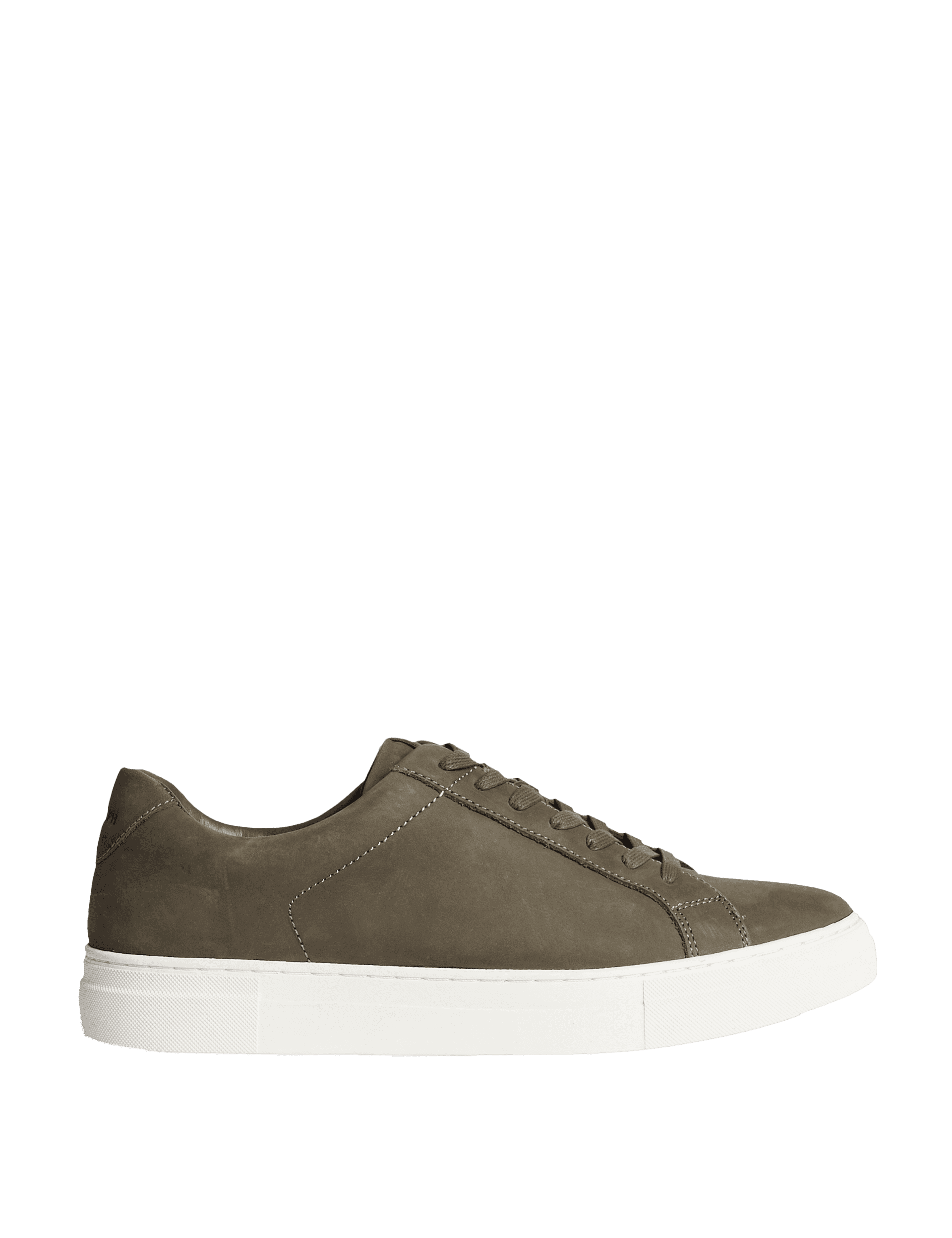 Autograph Men's Nubuck Leather Lace Up Trainers - 7 - Khaki, Khaki