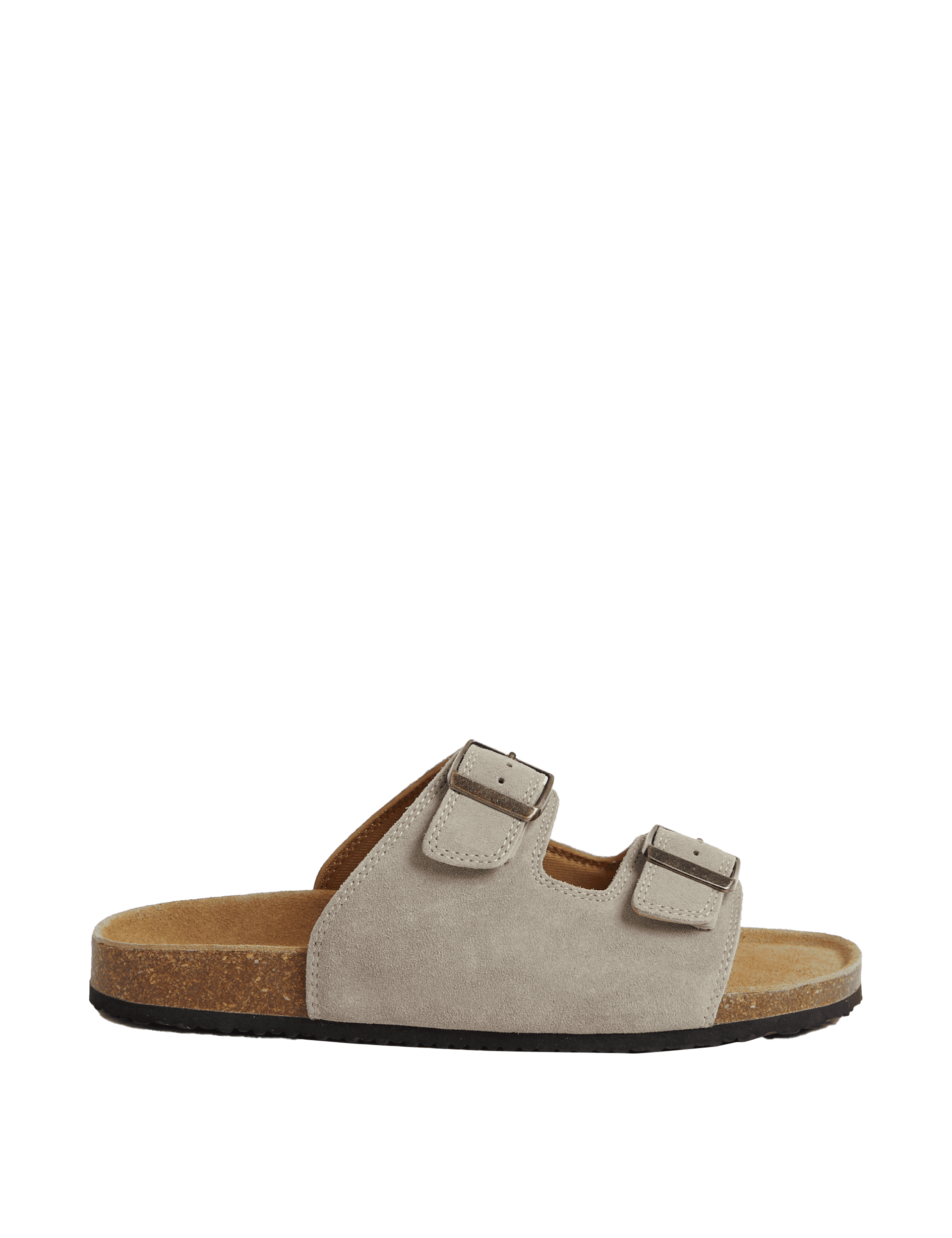 M&S Collection Men's Suede Slip-On Corkbed Sandals - 9, Sand