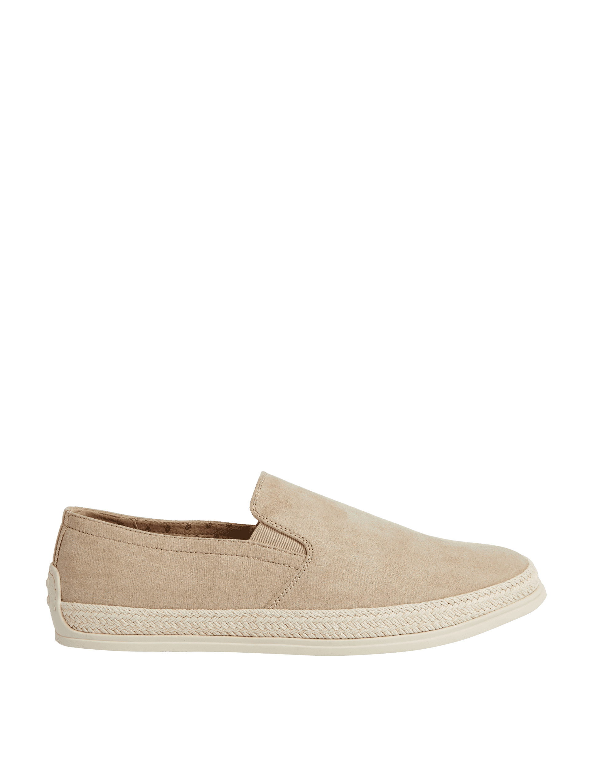 M&S Collection Men's Jute Slip-On Espadrilles - 7 - Stone, Light Blue,Stone