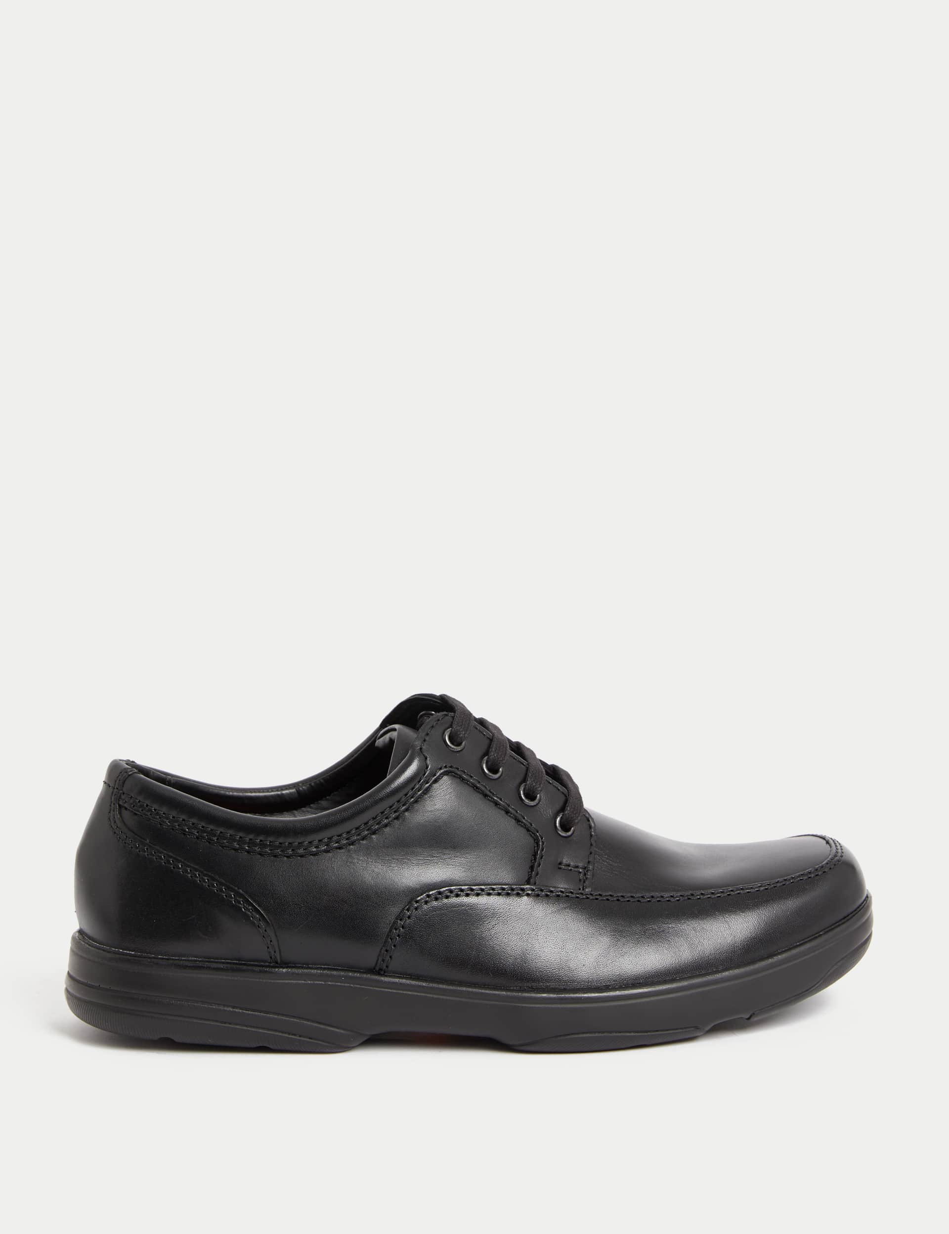 M&S Men's Wide Fit Airflex  Leather Shoes