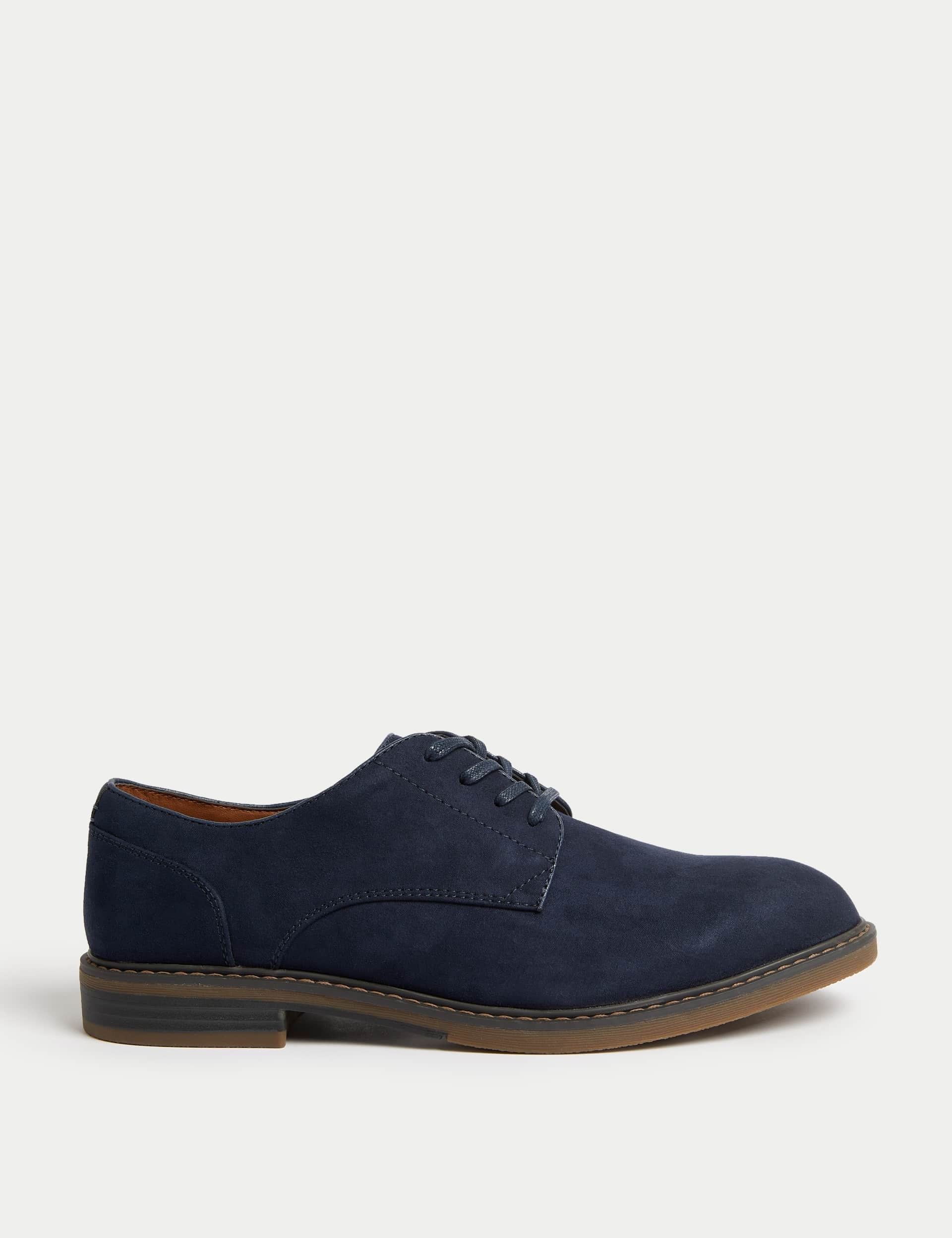 M&S Men's Lace Up Derby Shoes - 9 - Navy, Brown,Navy,Black