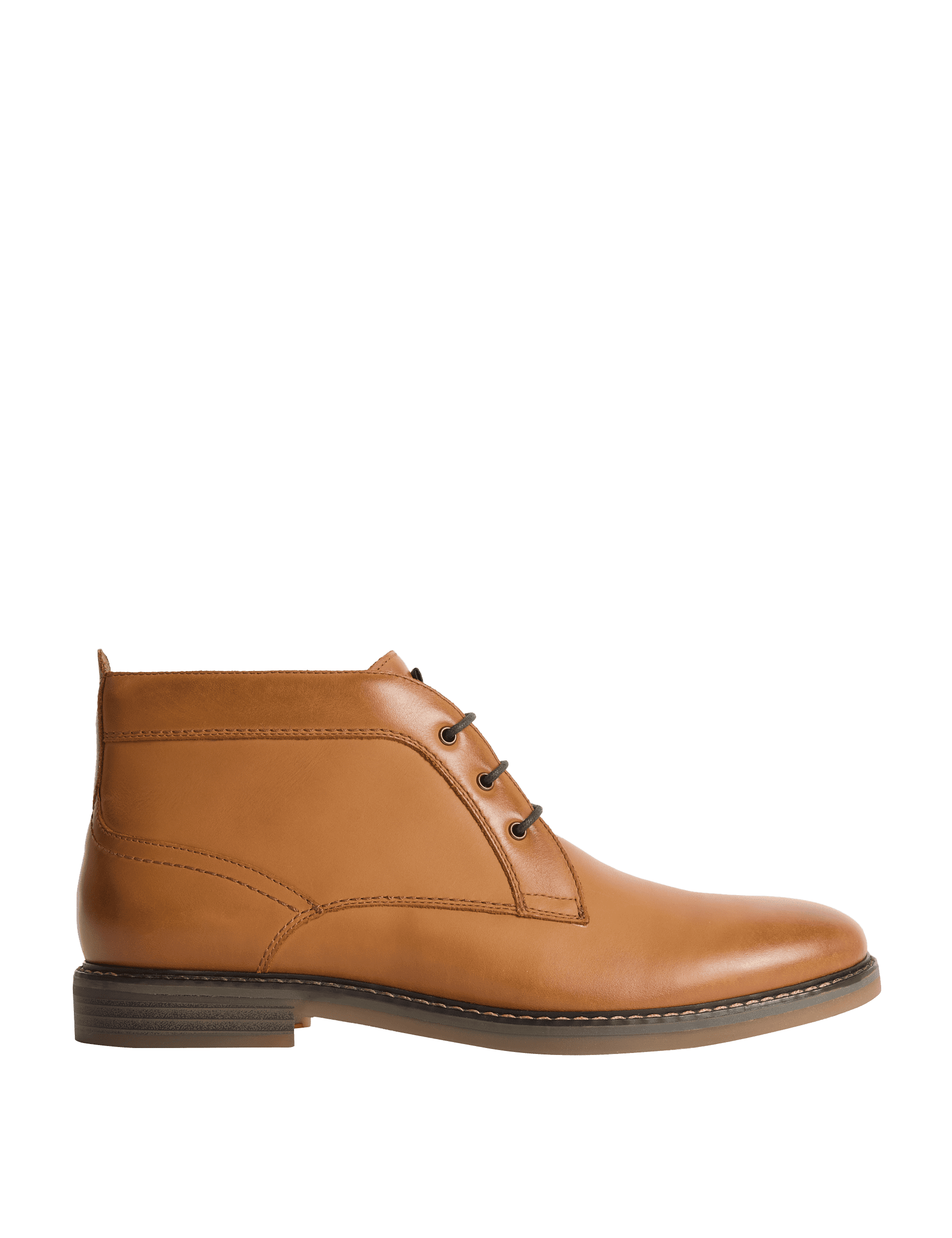 M&S Collection Men's Leather Chukka Boots - 10 - Tan, Brown,Tan