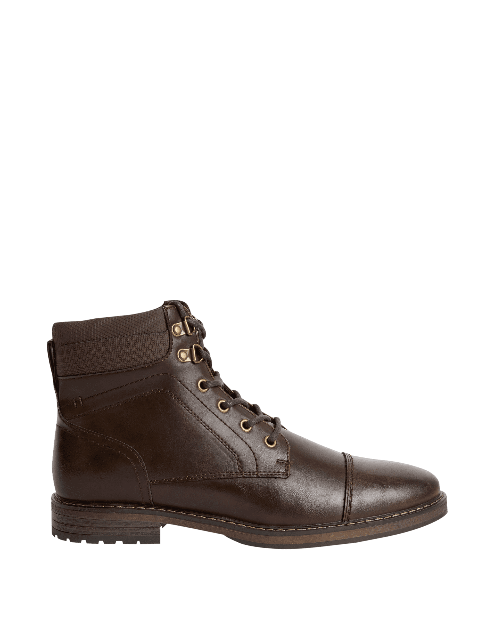 M&S Collection Men's Military Boots - 9 - Brown, Brown,Black